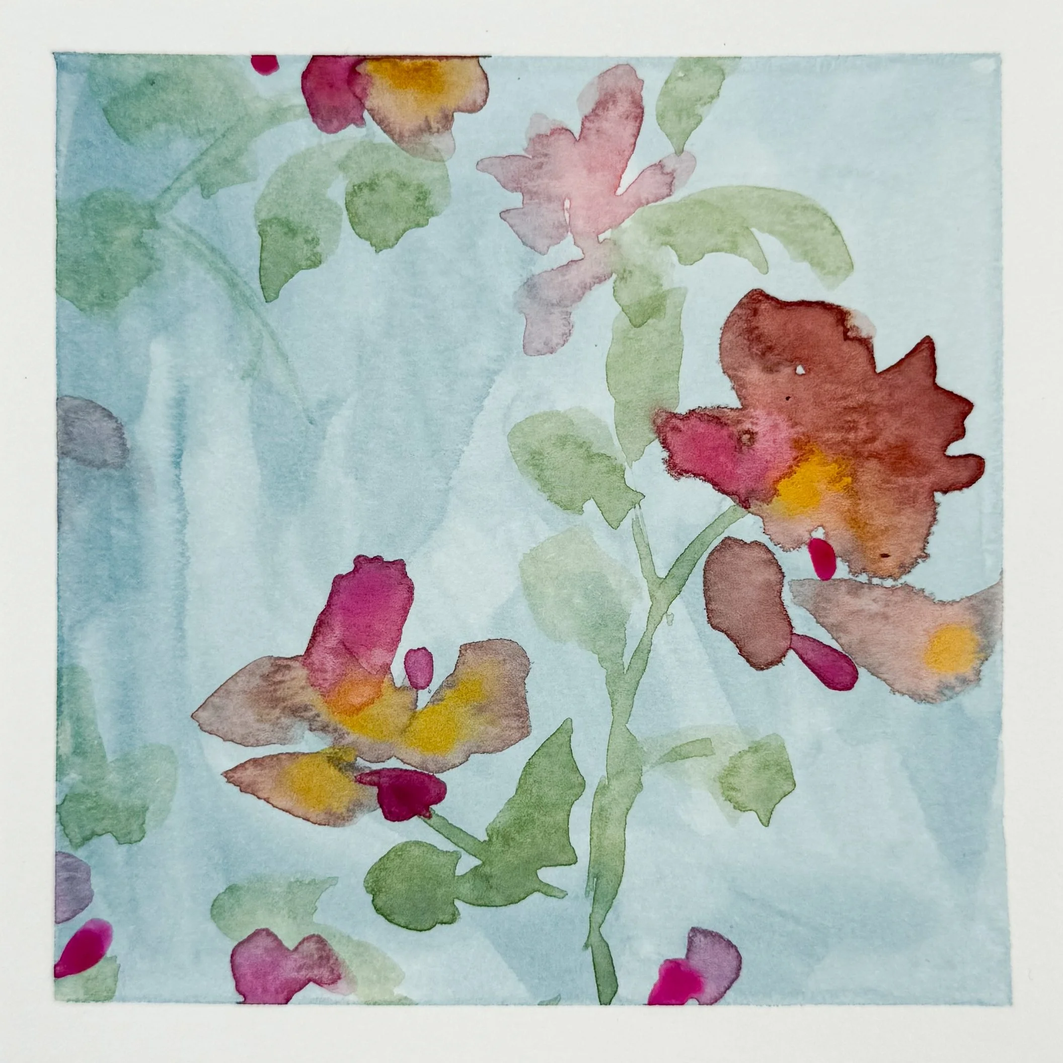 4"x4" watercolor on paper
