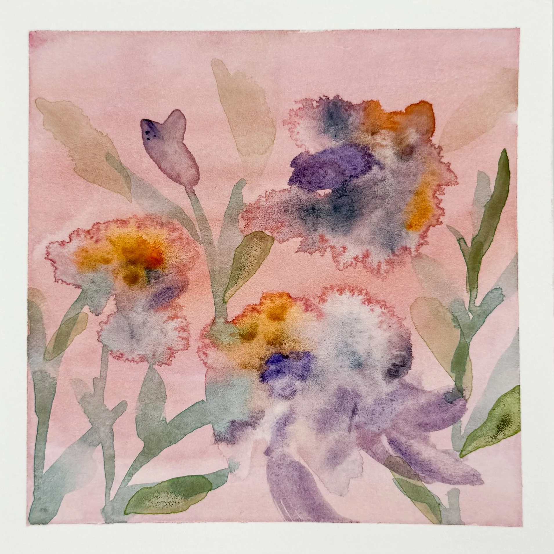 4"x4" watercolor on paper