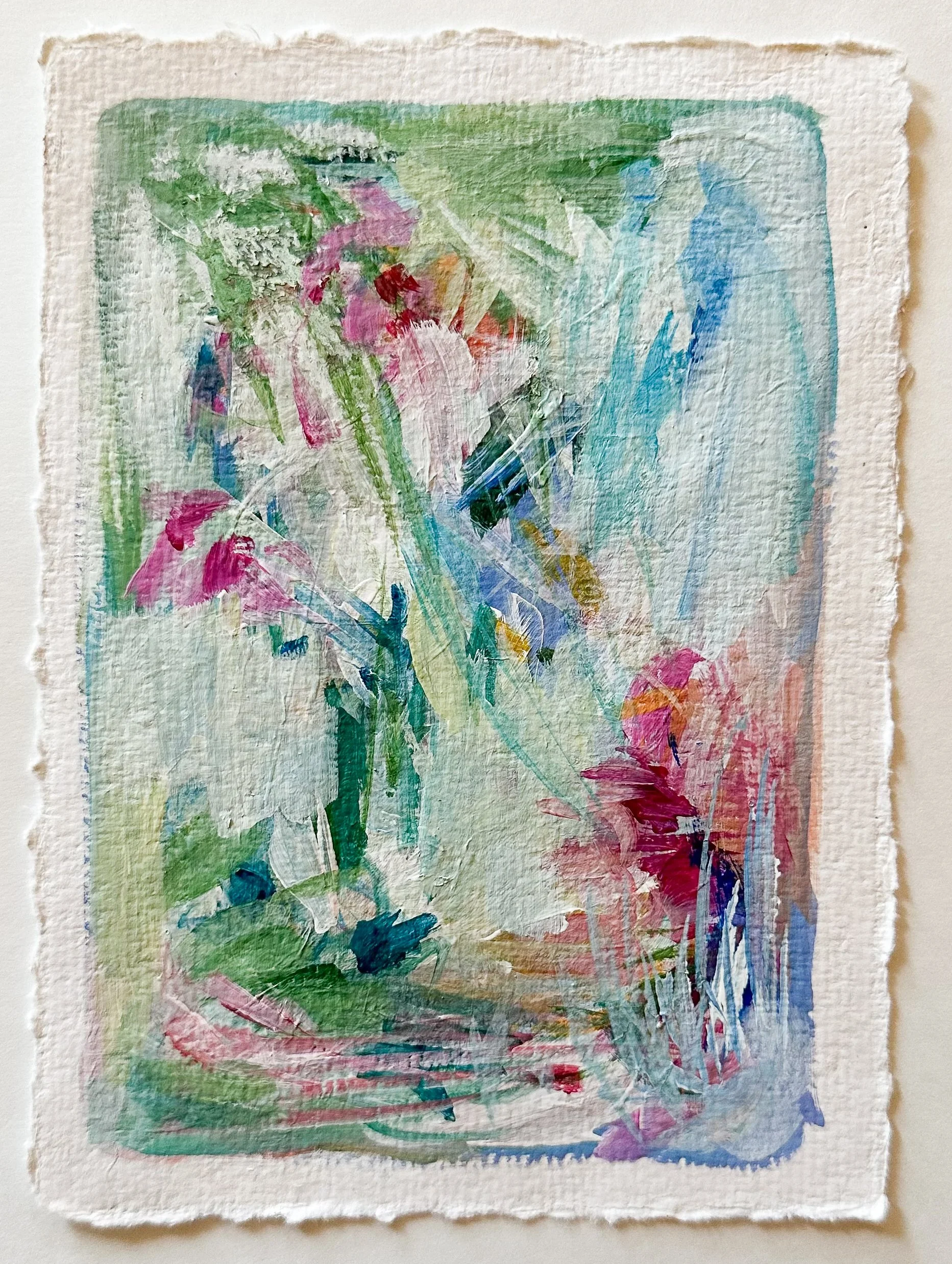 5"x7" mixed media on deckled paper