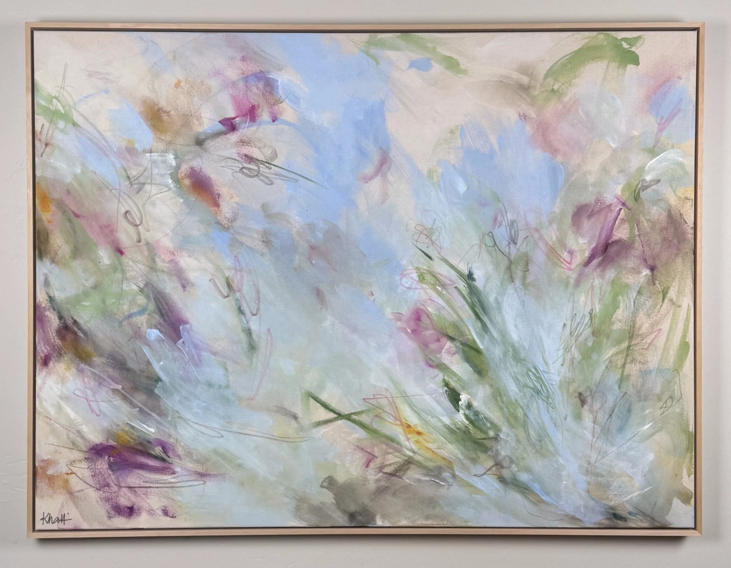 Drifted 36"x48" acrylic, ink, pencil on canvas