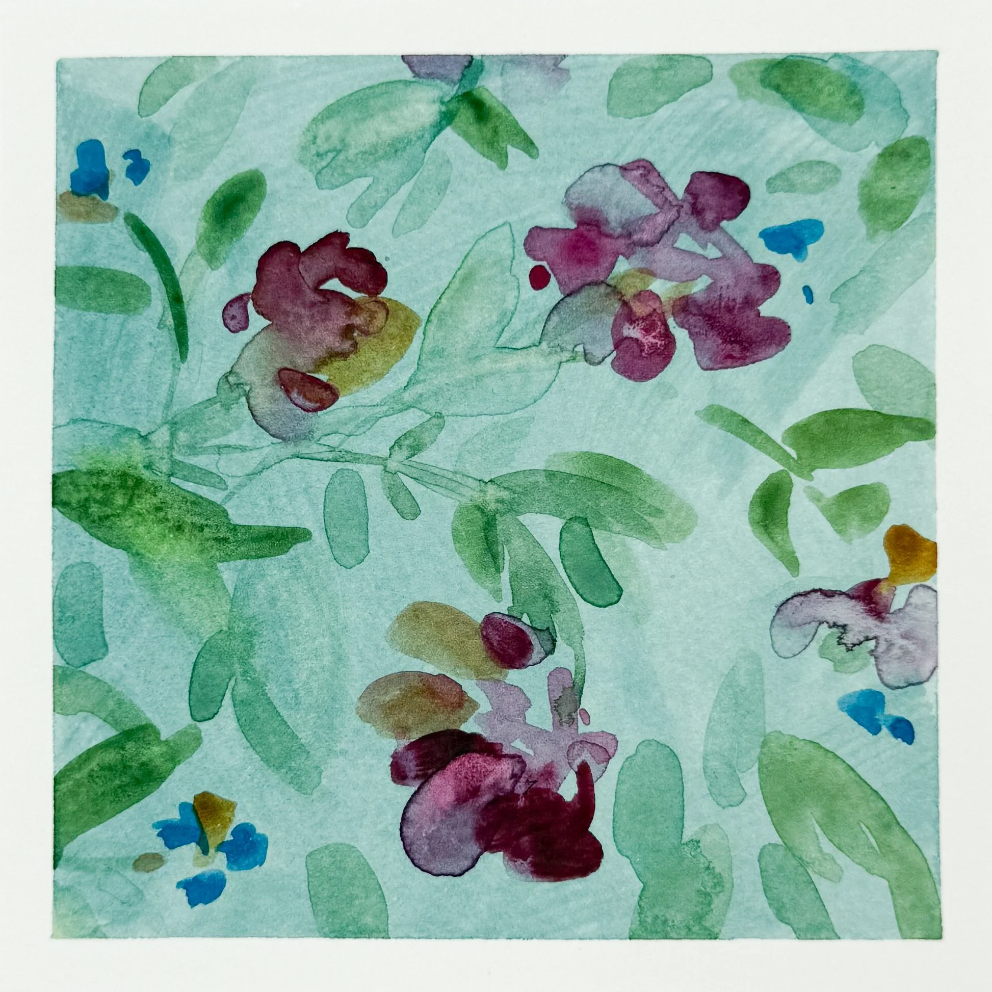 4"x4" watercolor on paper