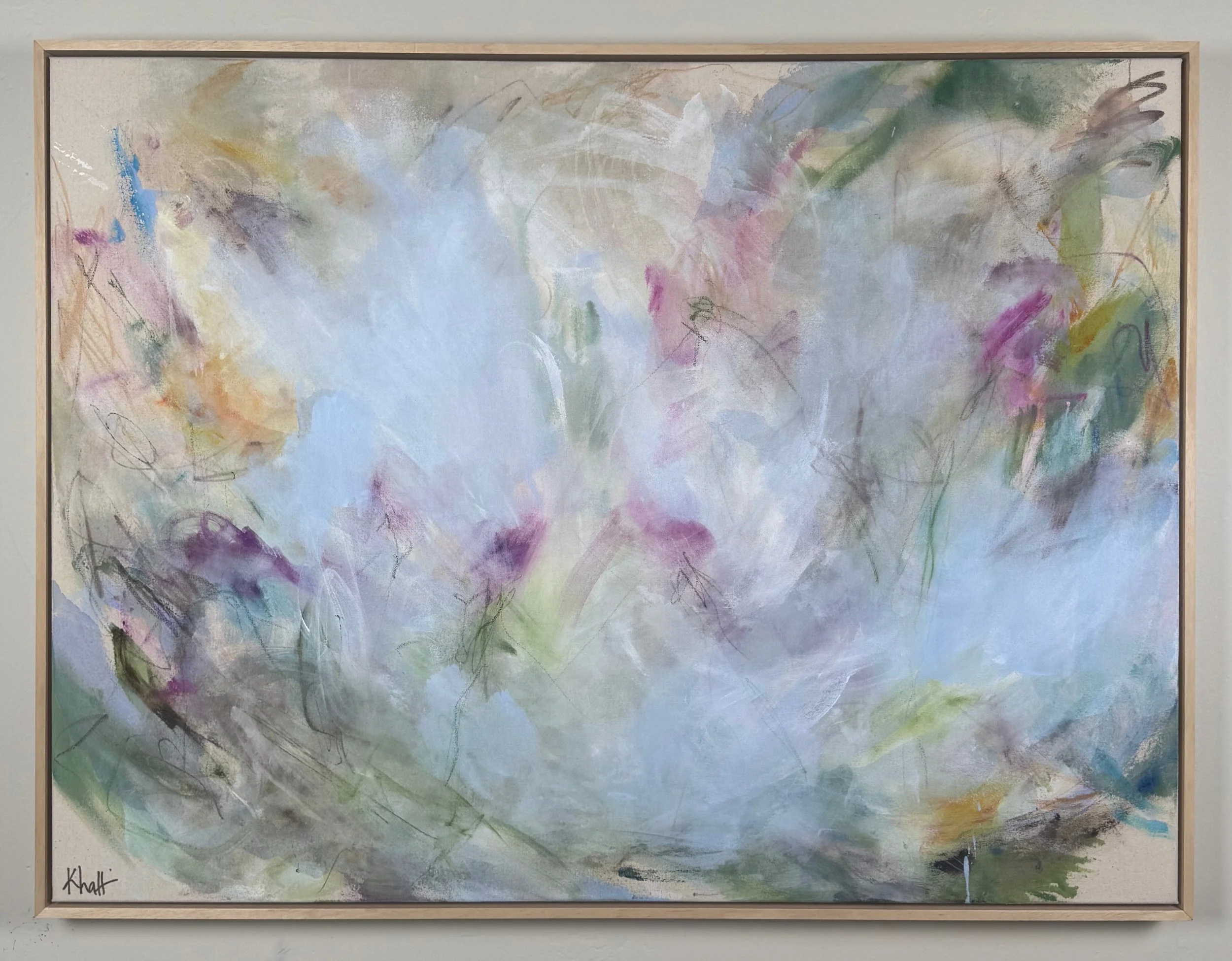 The Shape of Air 30"x40" acrylic, ink, pencil on canvas