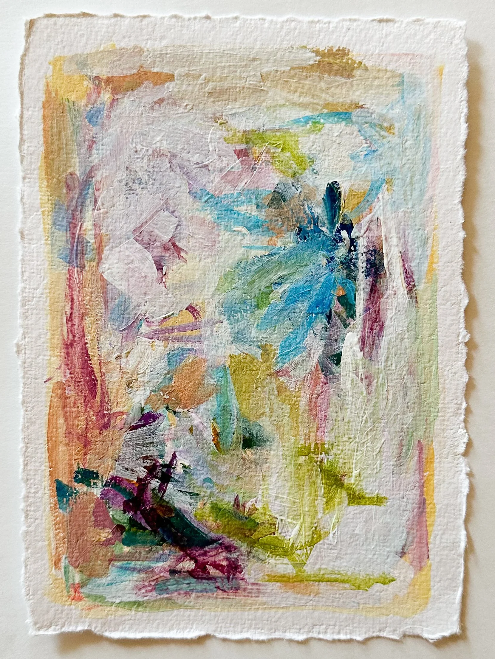 5"x7" mixed media on deckled paper