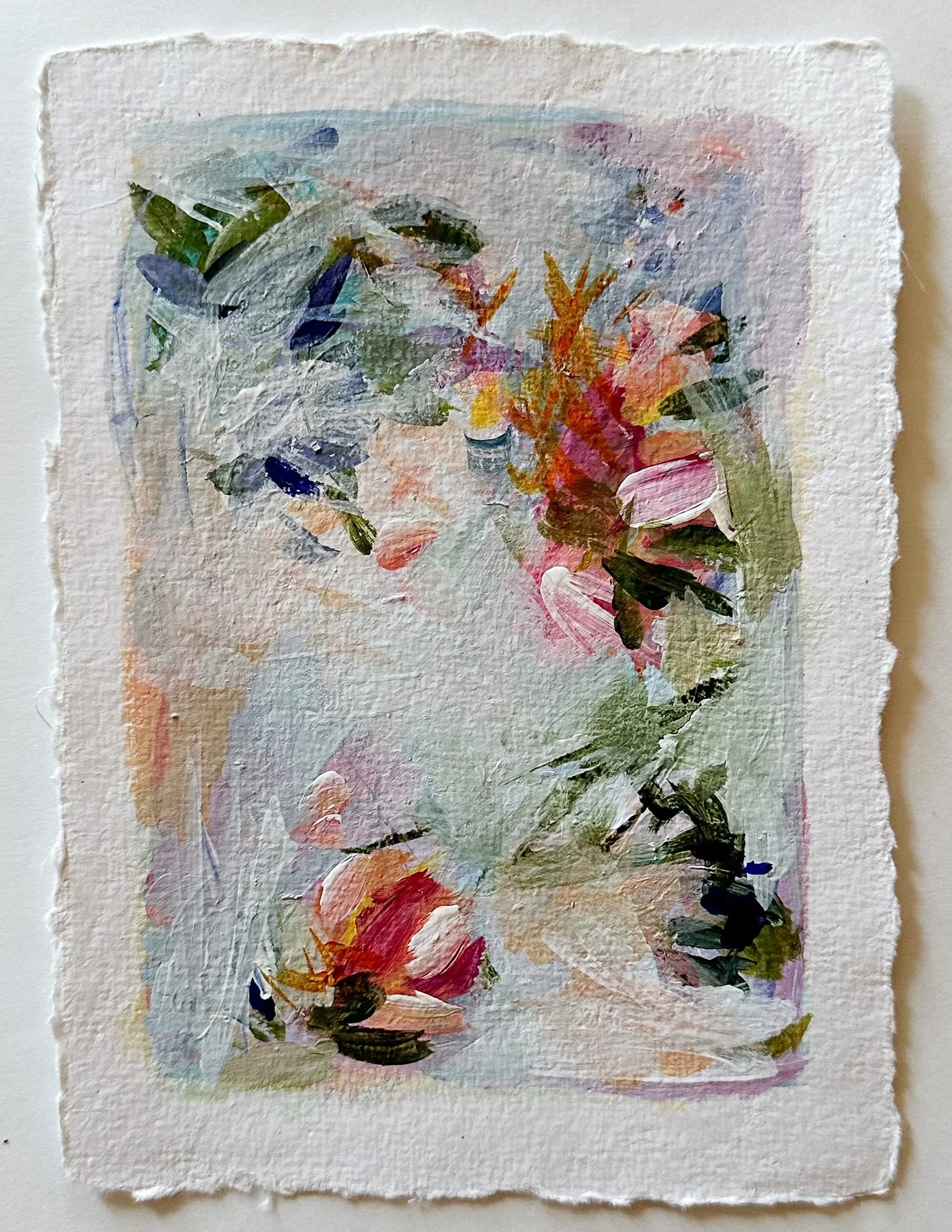 5"x7" mixed media on deckled paper