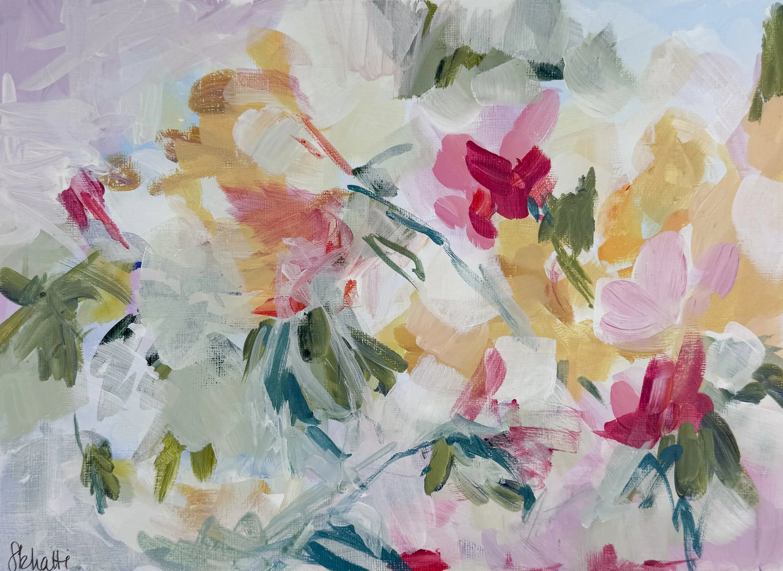 12"x9"" mixed media on paper