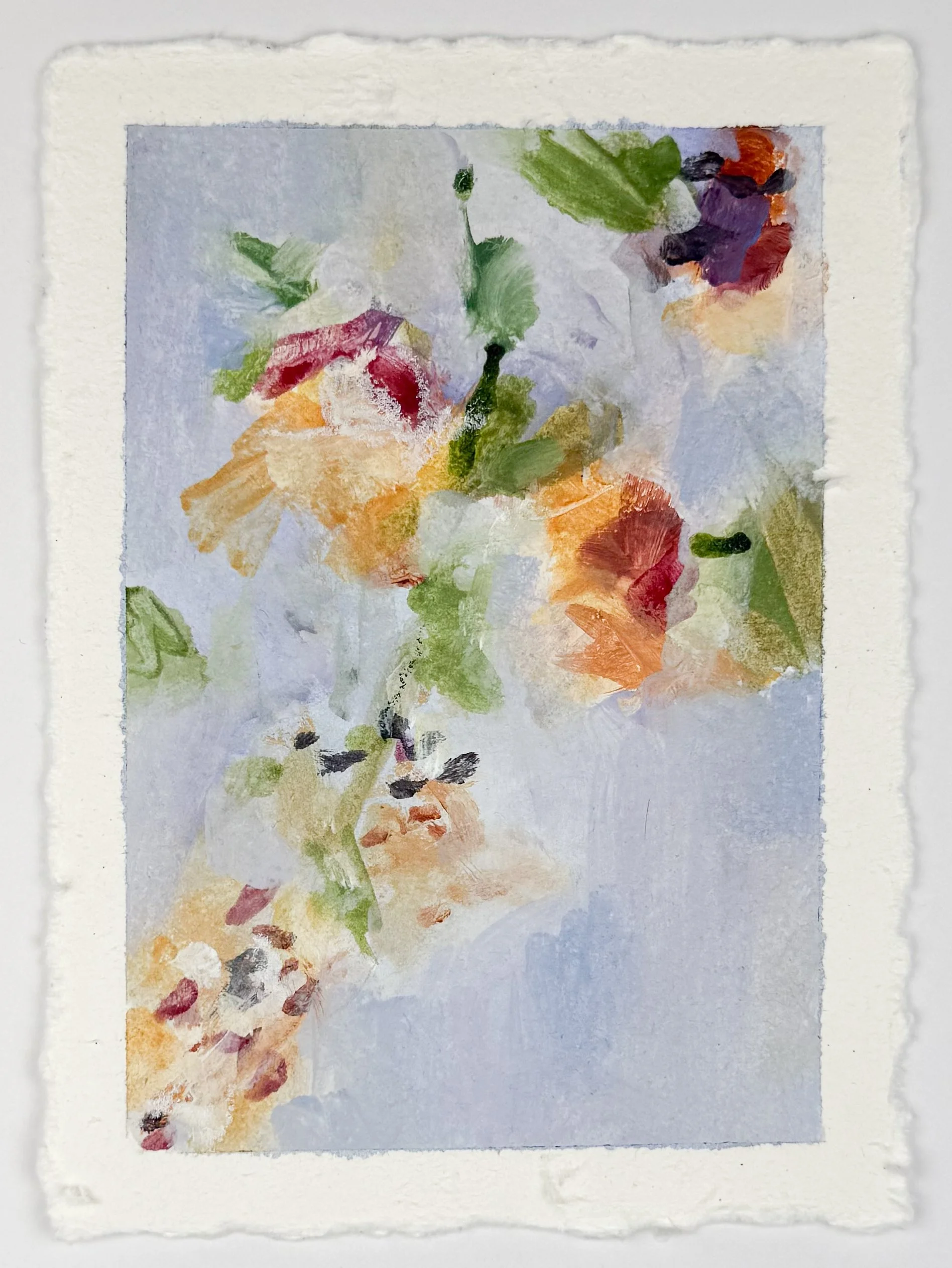 5"x7" mixed media on deckled paper