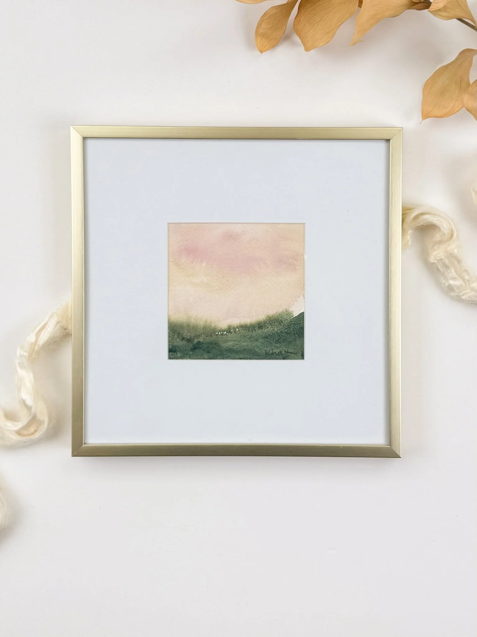 Blush 4"x4" watercolor on archival paper