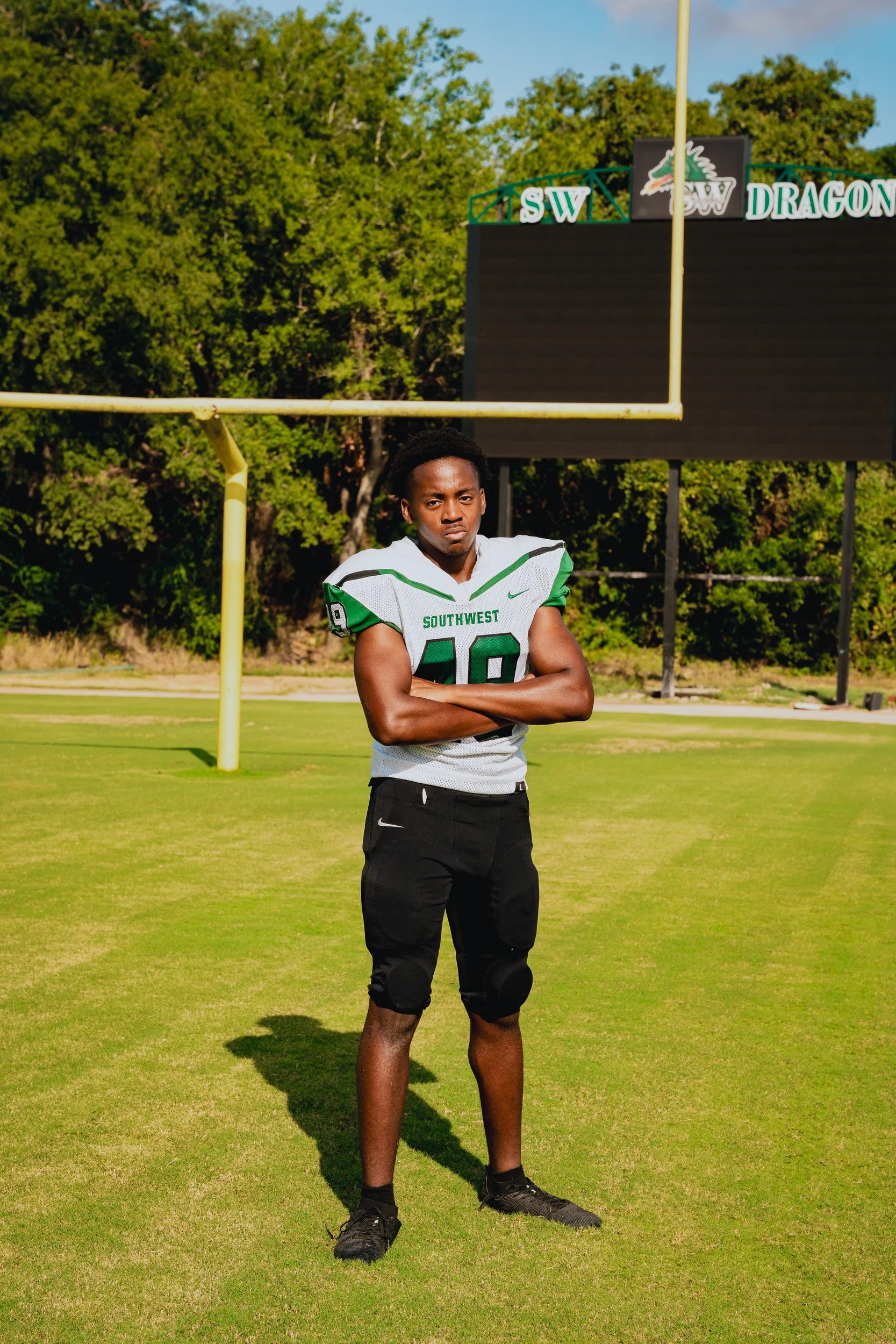 Athlete portrait on the field.