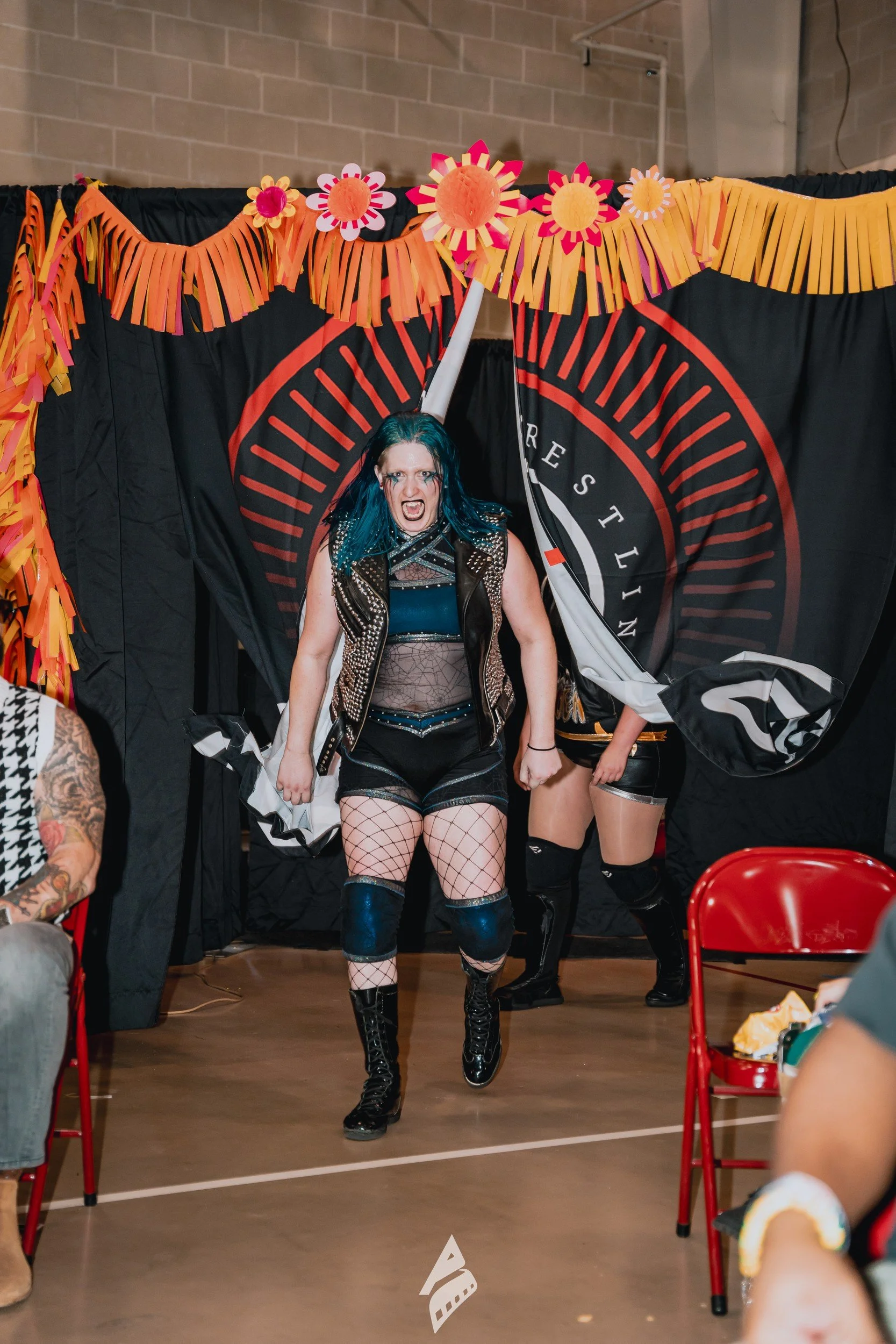 Performers making their event entrance.