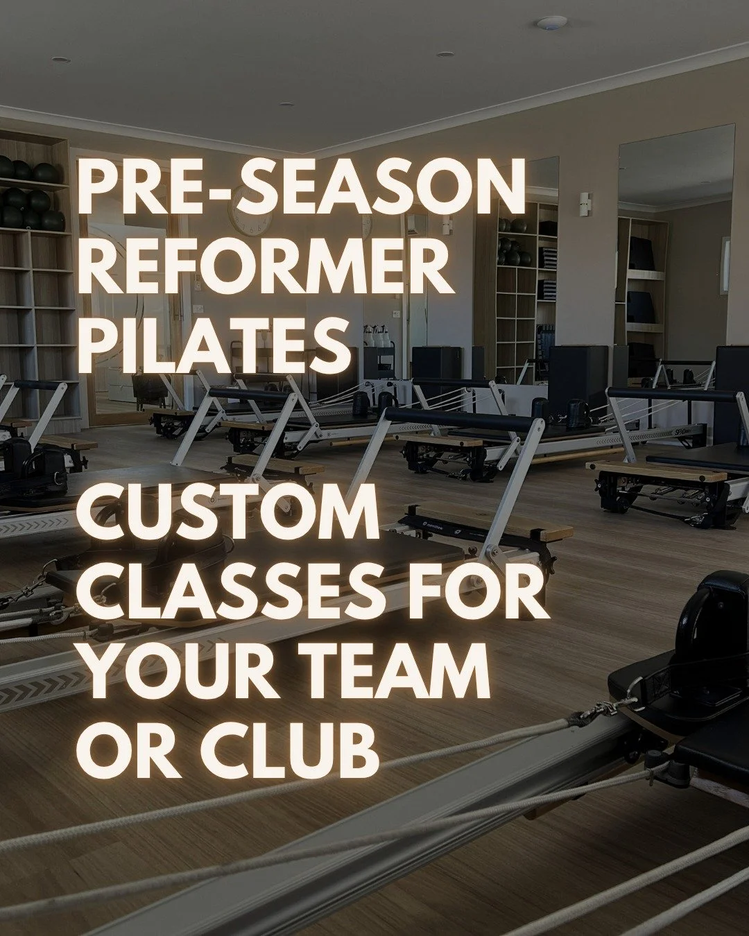 With pre-season starting soon (or already started!) you may be looking for something to add to your training sessions but still keep the team together. 

⭐Why not try a Reformer Pilates class? 

We will work with you to customise the class to your te