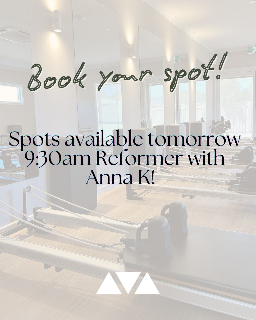 ✨Perfect way to start your Wednesday - spots available tomorrow 9:30am Reformer class with the fabulous Anna K! 💚 
#reformerpilatesstudio #reformerpilates #MovementMatters