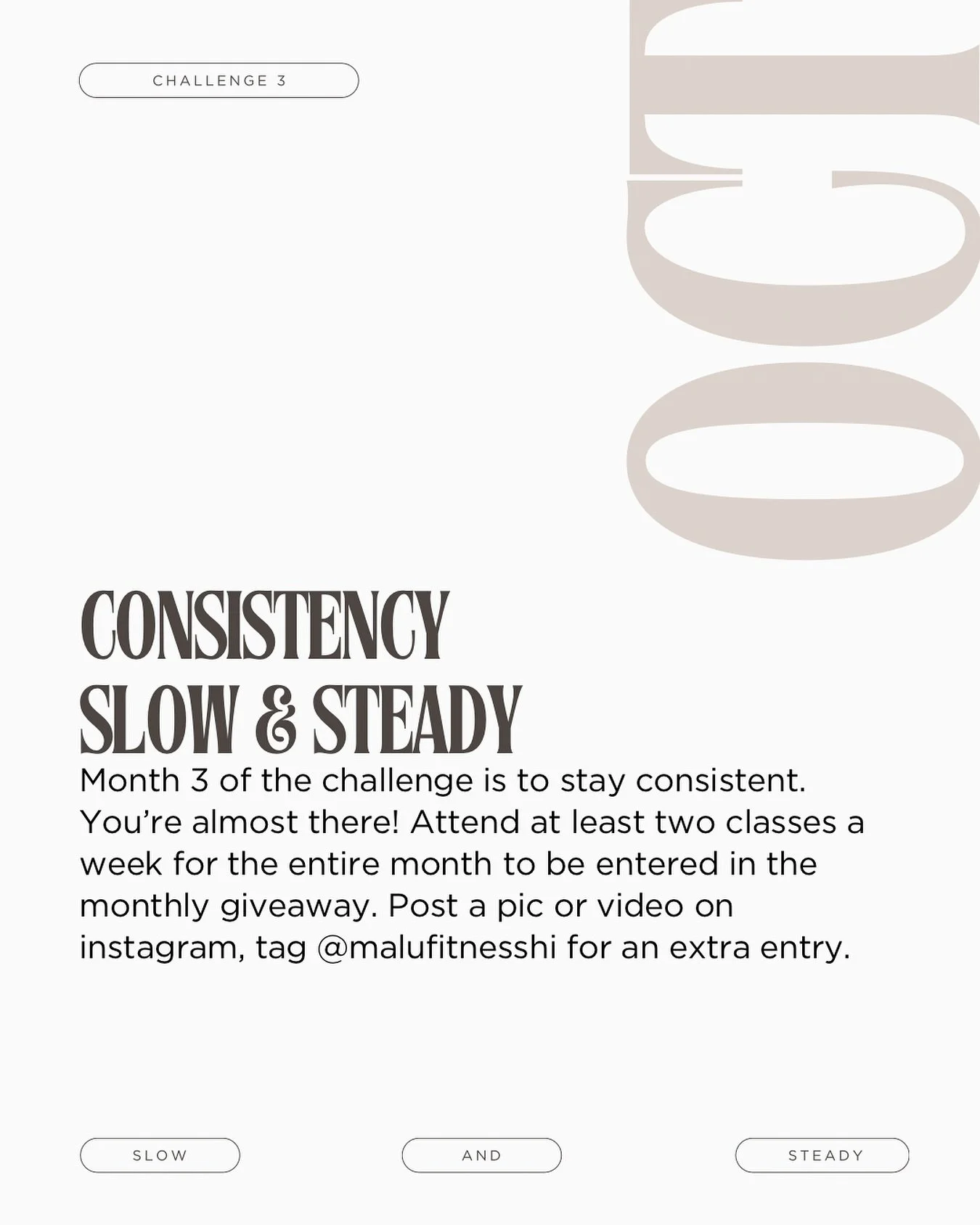 We&rsquo;re kicking off month 3️⃣ of the BACK TO LAGREE challenge!💪🏾🎉This month&rsquo;s challenge is to stay CONSISTENT! Attend 2 classes per week (8 classes total within the month) and take and post a pic/video📸  and tag @malufitnesshi to be ent