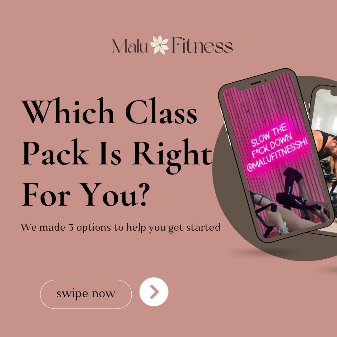 We just discounted our class packs and we want you to try it out!

That&rsquo;s why Malu Fitness offers class packs to meet you where you are , whether you&rsquo;re dropping in for a class or building a routine. Come and move with us. 💪🏽✨

Click li