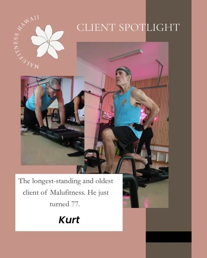 Meet Kurt 🌟
One of our longest standing Malu Fitness clients at 77 years young and still making all of us rethink our definition of strength 💪✨

Kurt continues to show up, work hard, and better himself every single day. A true inspiration to our Ma