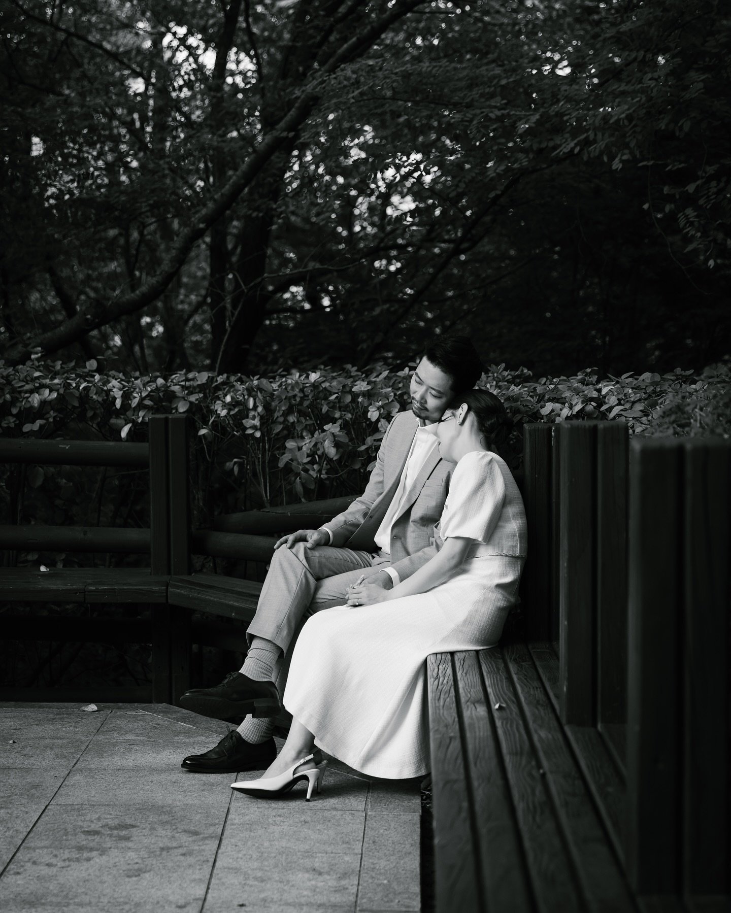 A quiet moment of reflection while in the park with Jisu &amp; Danny.