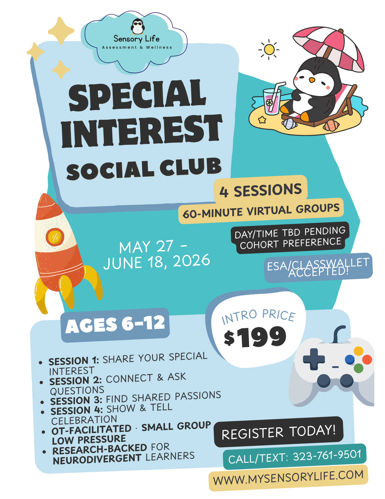Special Interest Social Club flier