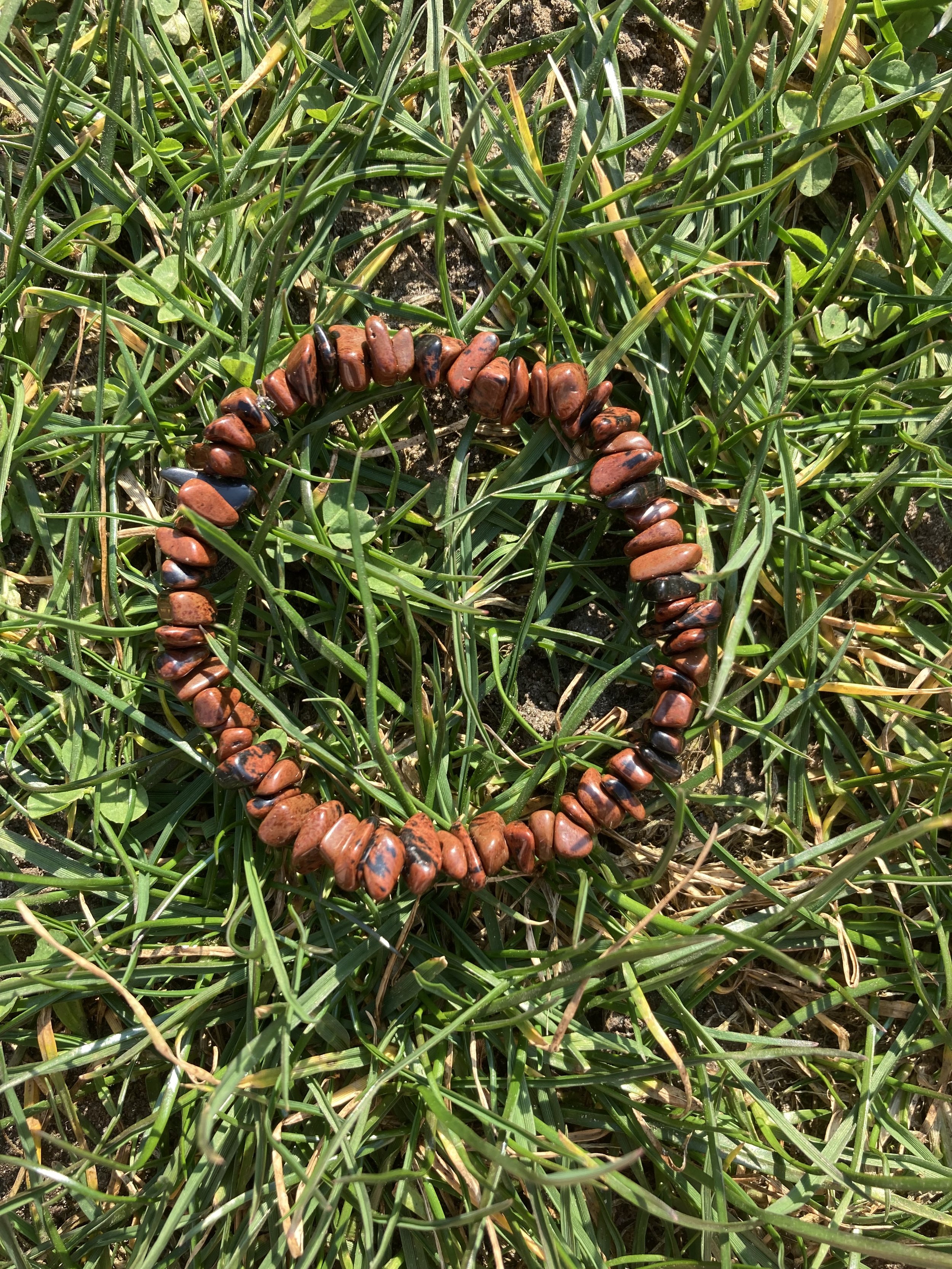 Edelsteen Armbandje - Mahonie obsidaan