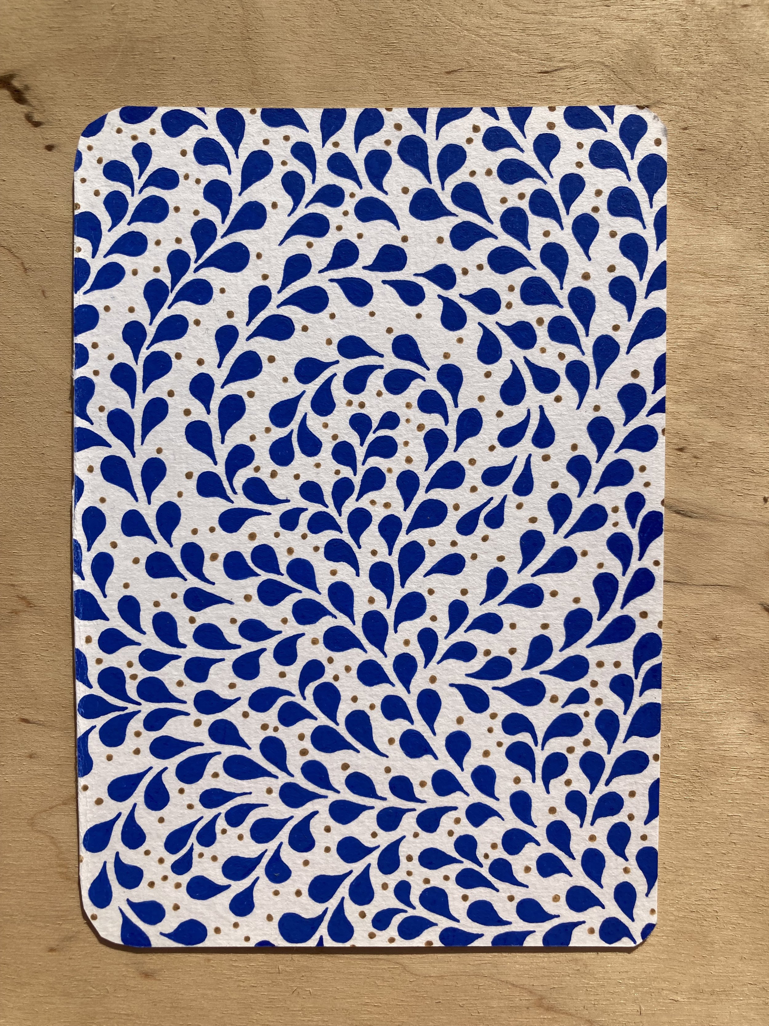 Kaartje Mandala Donkerblauw