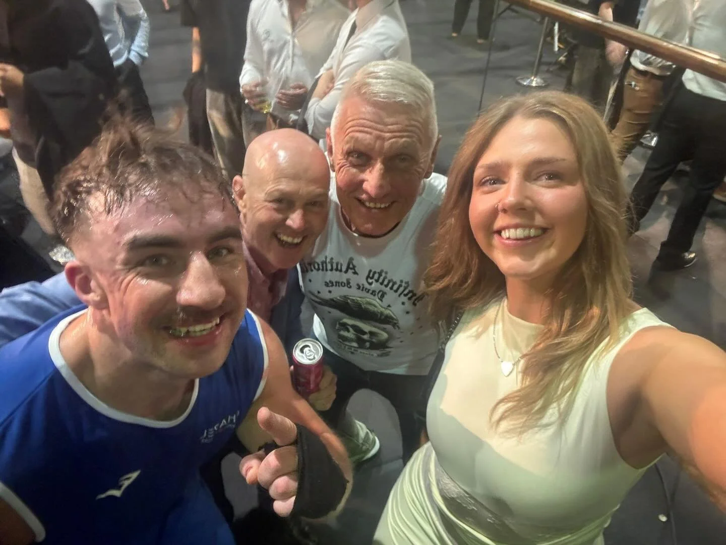 Awesome to hear part of this with @lukepricegerrard Was great to watch you give it 100% brother 💪🏻💪🏻 Recovery starts now 🔥🧊 @lukepricegerrard @chapelboxing @hannahmoore.fitness