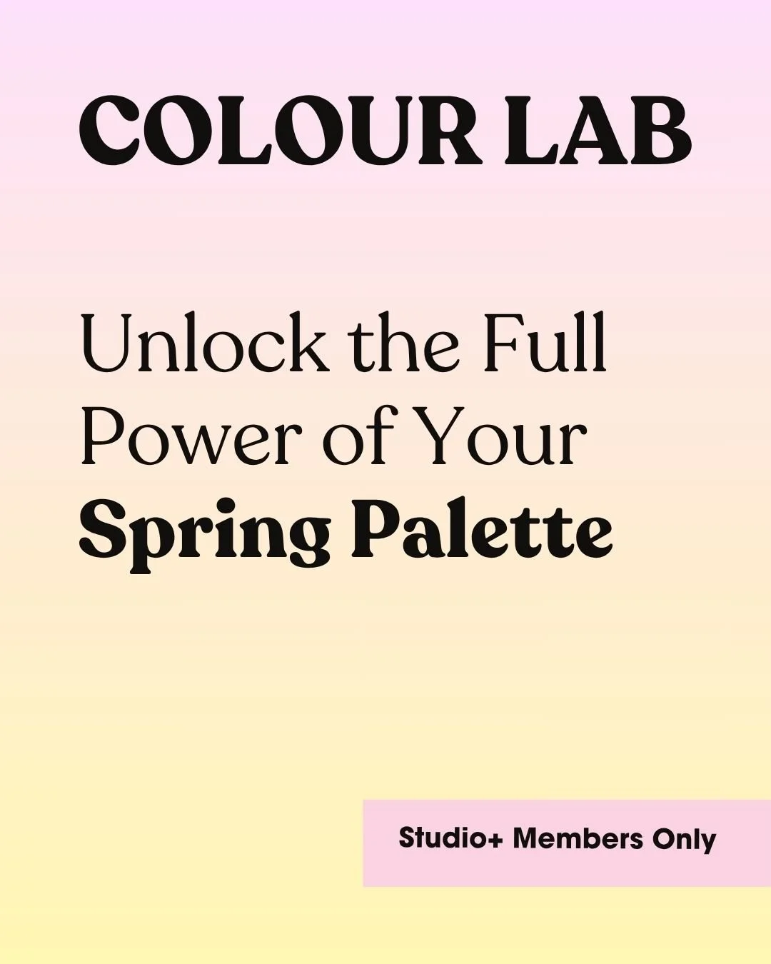 Spring Type Colour Lab Workshop