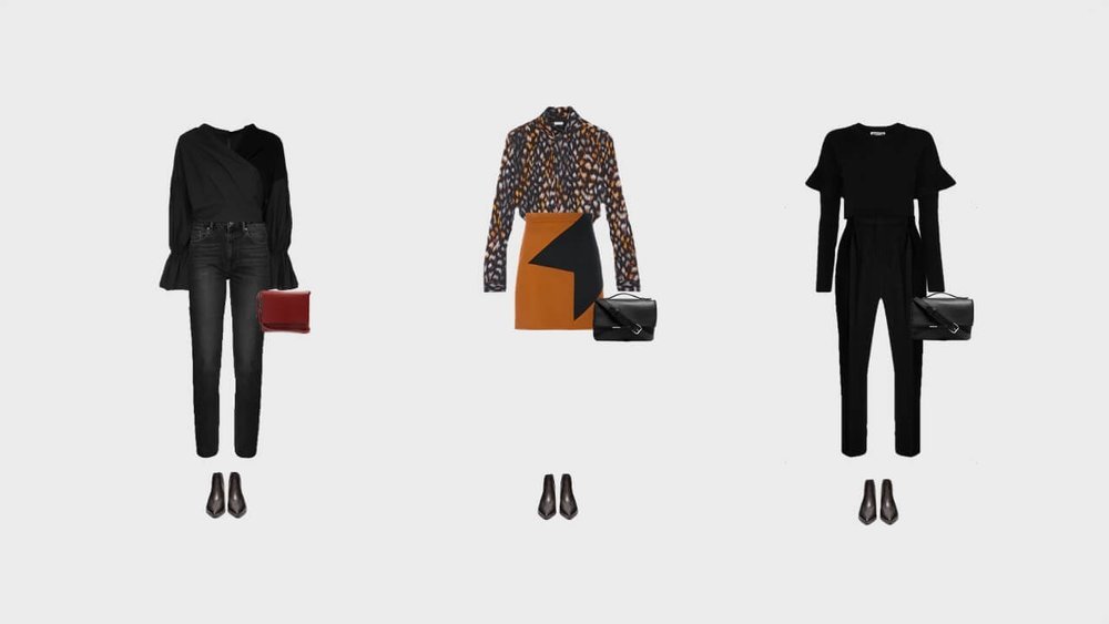 How to add color to your black outfit