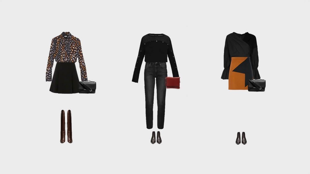 How to add color to your black outfit