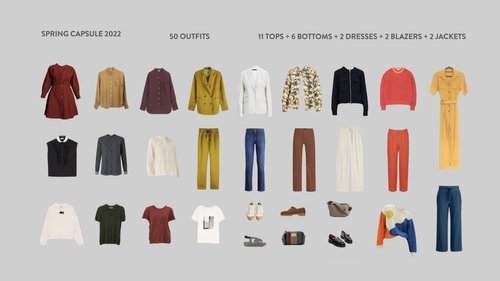 Spring Capsule Wardrobe Checklist: 50 outfit ideas