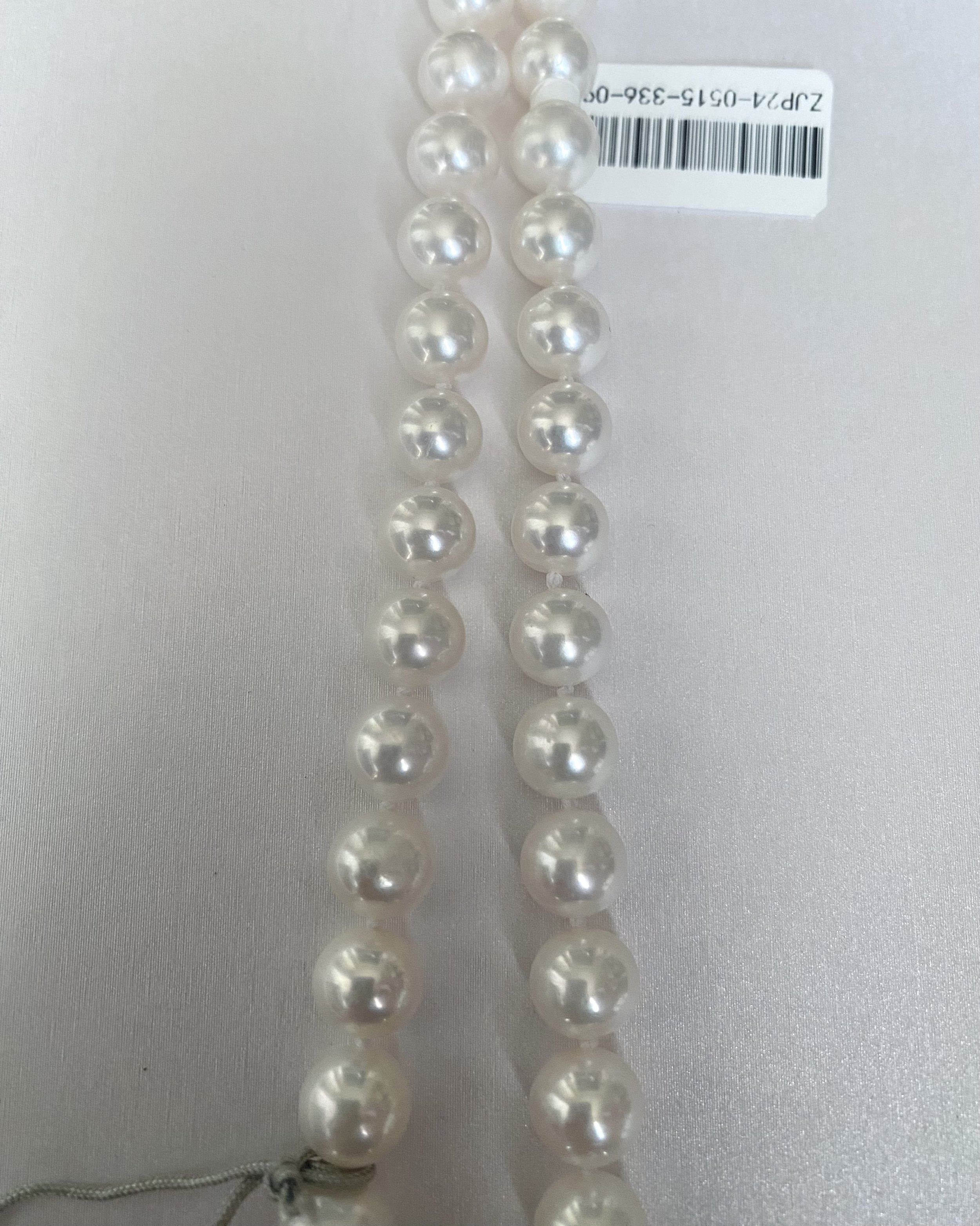 Top-Grade-Magnificent 9mm Glacial White Nucleus-Free Freshwater Pearl Necklace, Striking Cool Lustre, GUILD Certified, Adjustable S925 Clasp Starlit Pearls