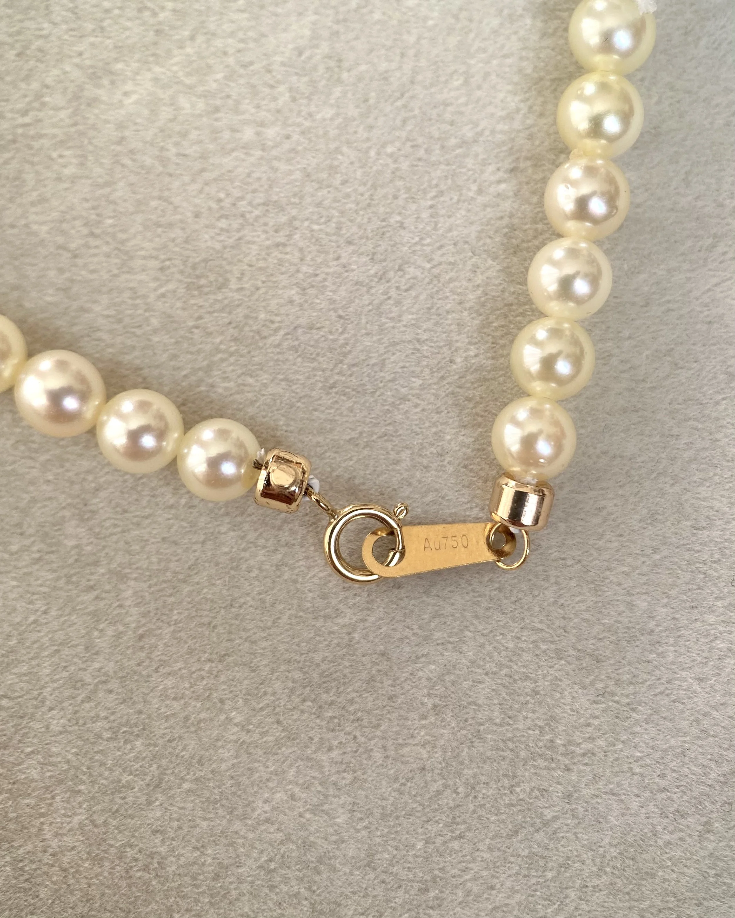 PSL-Certified “Rose” Gr. Japanese ‘Golden Dawn’ Lemon-Gold Akoya Pearl Necklace 4.5–5mm, Aurora Lustre, 18K Gold Clasp, Collectors Starlit Pearls