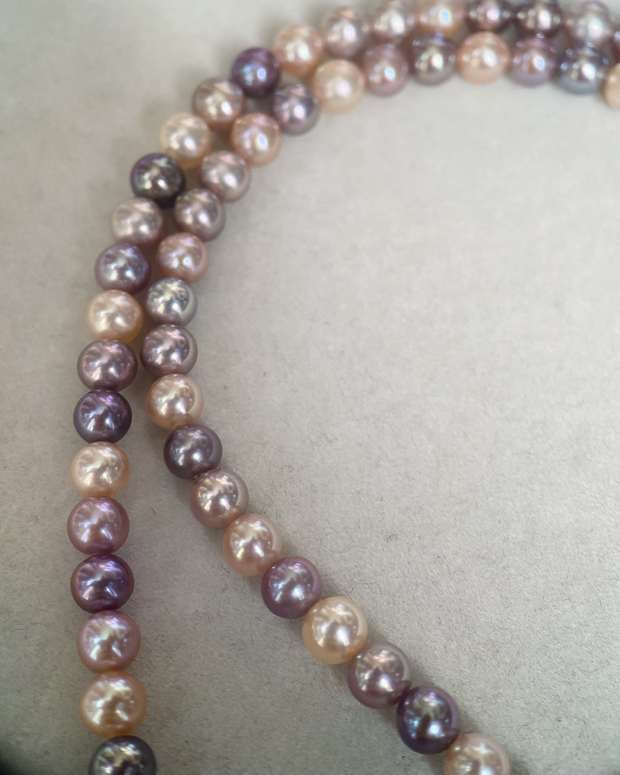 Top-Tier 4.5-5mm Dazzling Multi-Colored Freshwater Mini Pearl Necklace with AU750 18K Solid White Gold Clasp, Unparalleled Luster, Vivid Hues Starlit Pearls