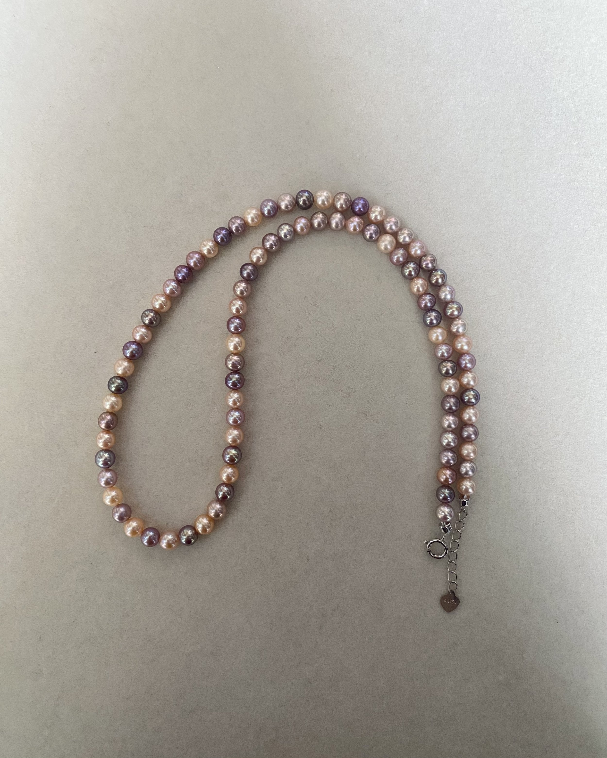 Top-Tier 4.5-5mm Dazzling Multi-Colored Freshwater Mini Pearl Necklace with AU750 18K Solid White Gold Clasp, Unparalleled Luster, Vivid Hues Starlit Pearls