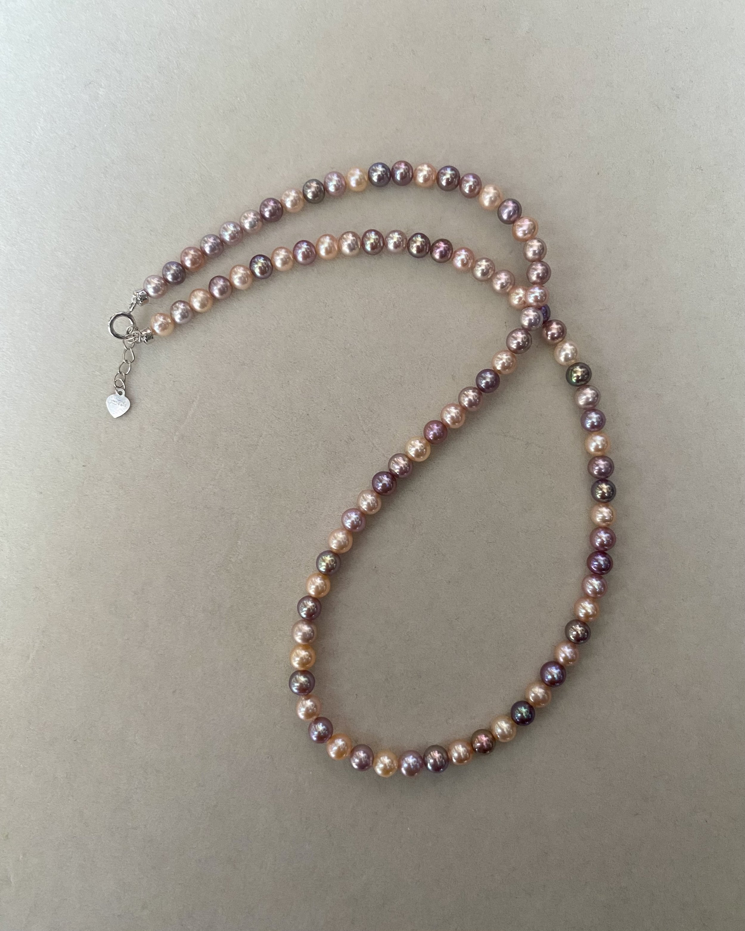 Top-Tier 4.5-5mm Dazzling Multi-Colored Freshwater Mini Pearl Necklace with AU750 18K Solid White Gold Clasp, Unparalleled Luster, Vivid Hues Starlit Pearls