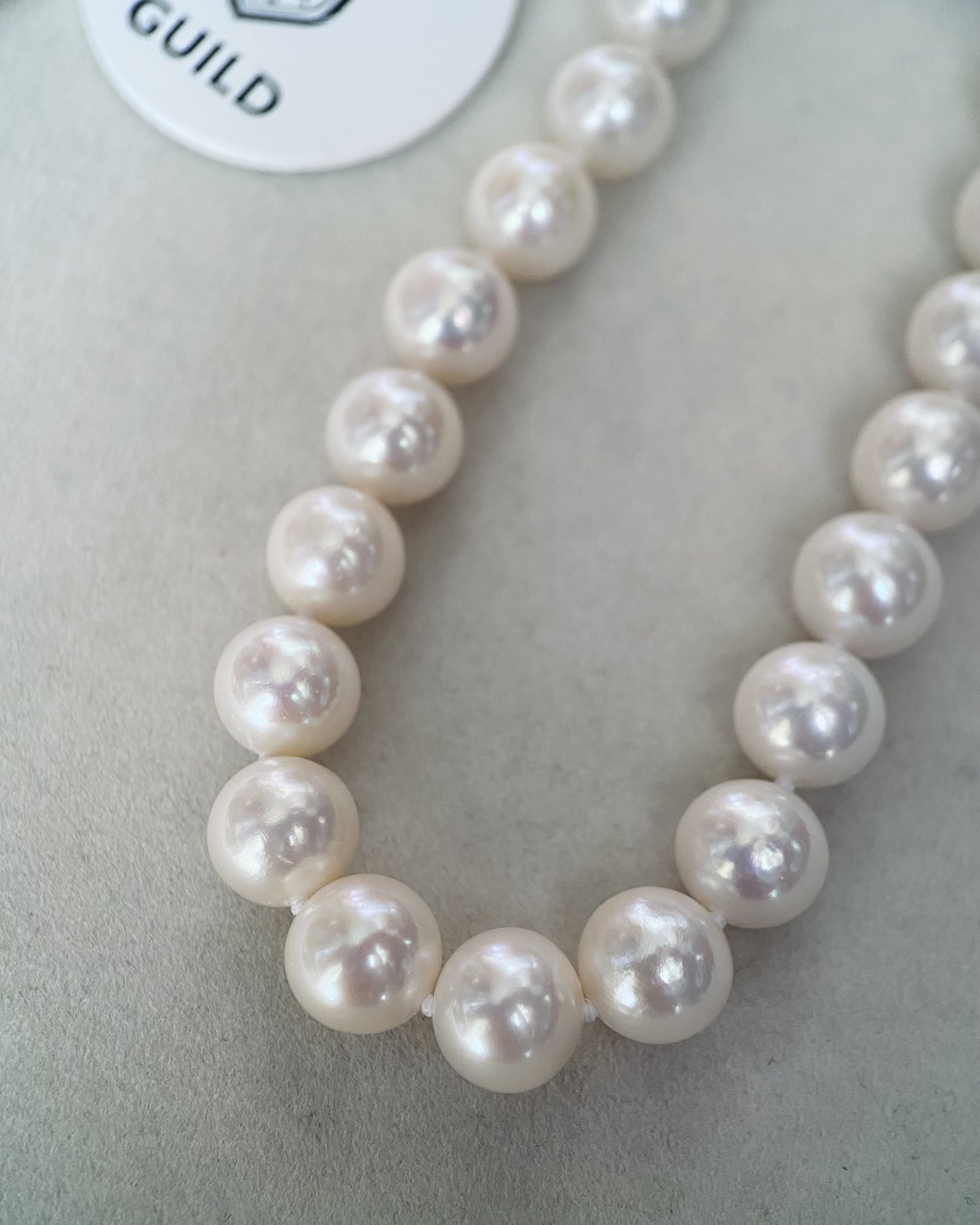 Classic – a string of white pearl necklace on natural silk – Freshwater  Creations