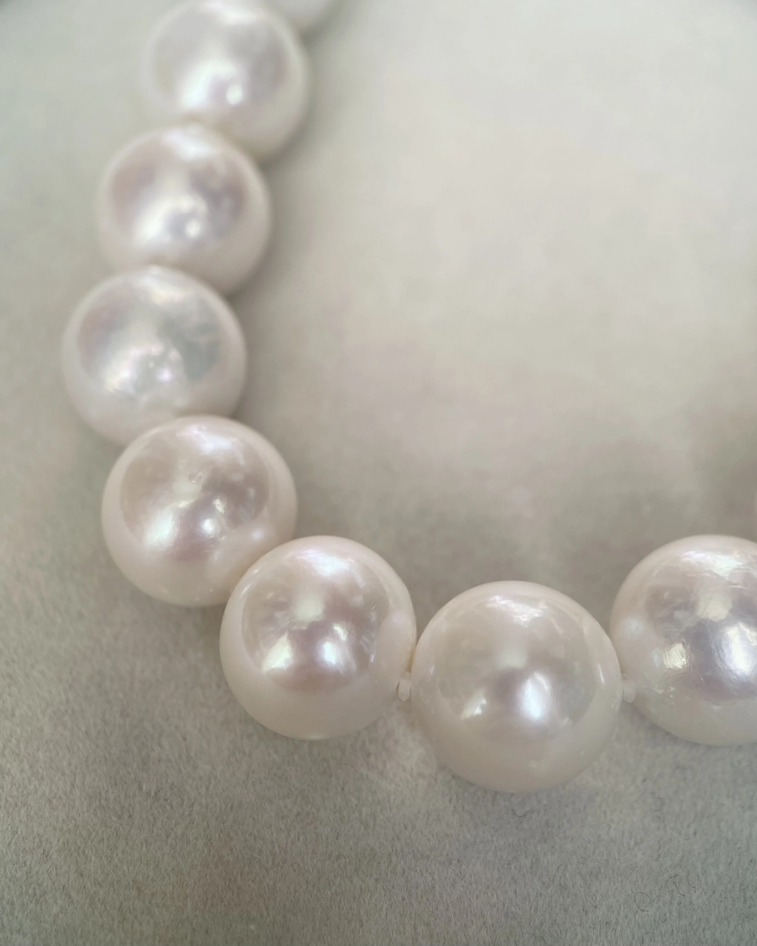 Luxurious Giant 12-14.5mm High-Lustre Freshwater Cultured Pearl Necklace - Ivory White, Gentle Pink Overtone, Graduated Design, S925 Clasp