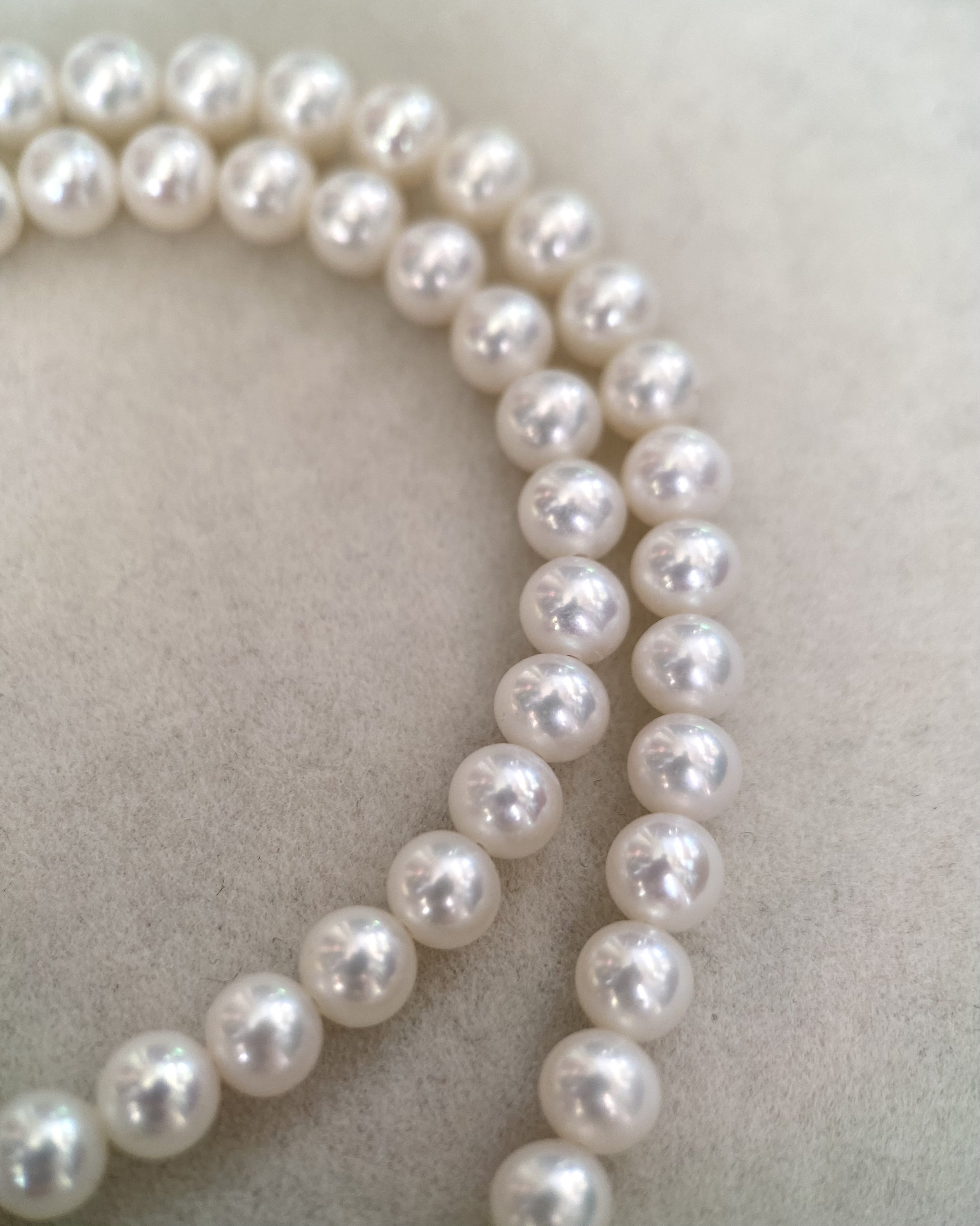 High Quality 5-5.5mm Cool-Toned White Nucleus-Free Freshwater Pearl Necklace, Mirror-Like Lustre, S925 Silver Clasp+3cm, Classic Simplicity Starlit Pearls