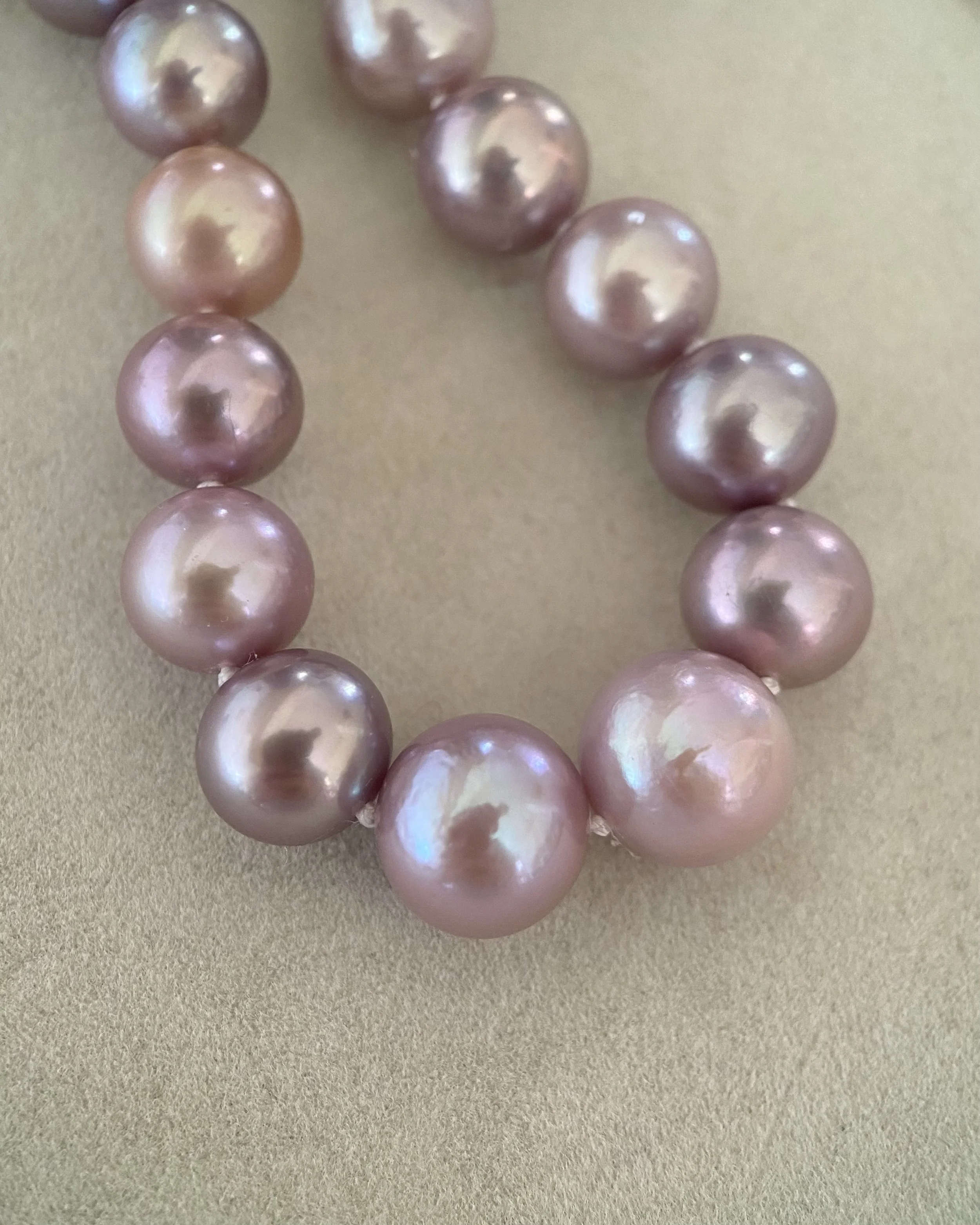 GUILD Certified Top “Magnificent” 8-12mm Multi-Coloured Freshwater Pearl Necklace, Rare Metallic Peacock Overtones,S925, Pink Purple Starlit Pearls