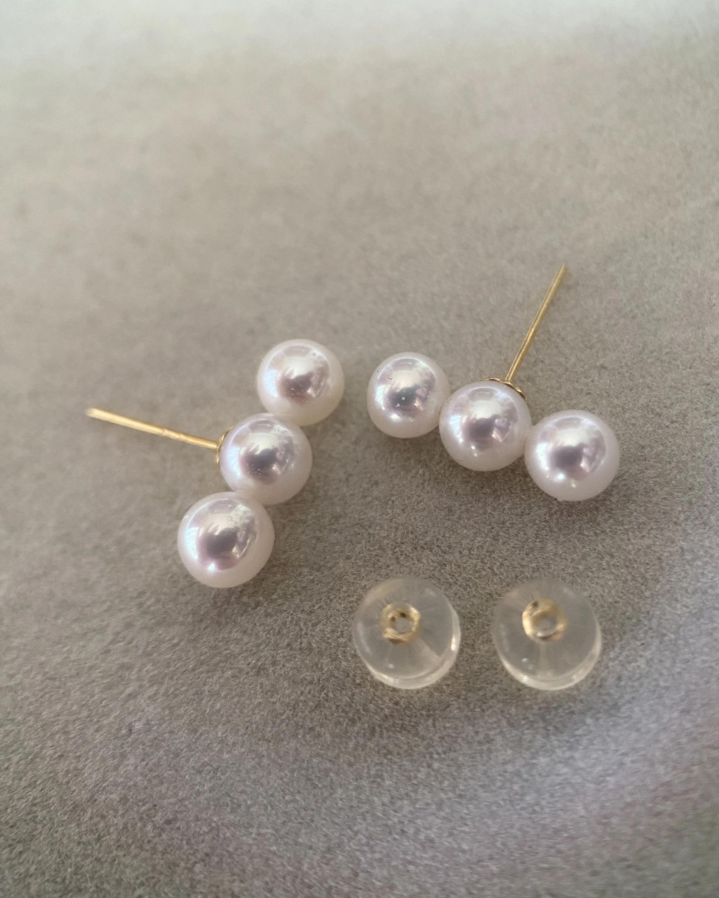 Solid 18K Gold_Top-Gr Aurora Freshwater Pearl Pendant & Earrings Set, Perfectly Matched 5.2mm Pearls, Collector-Gr Luxury Jewellery Starlit Pearls