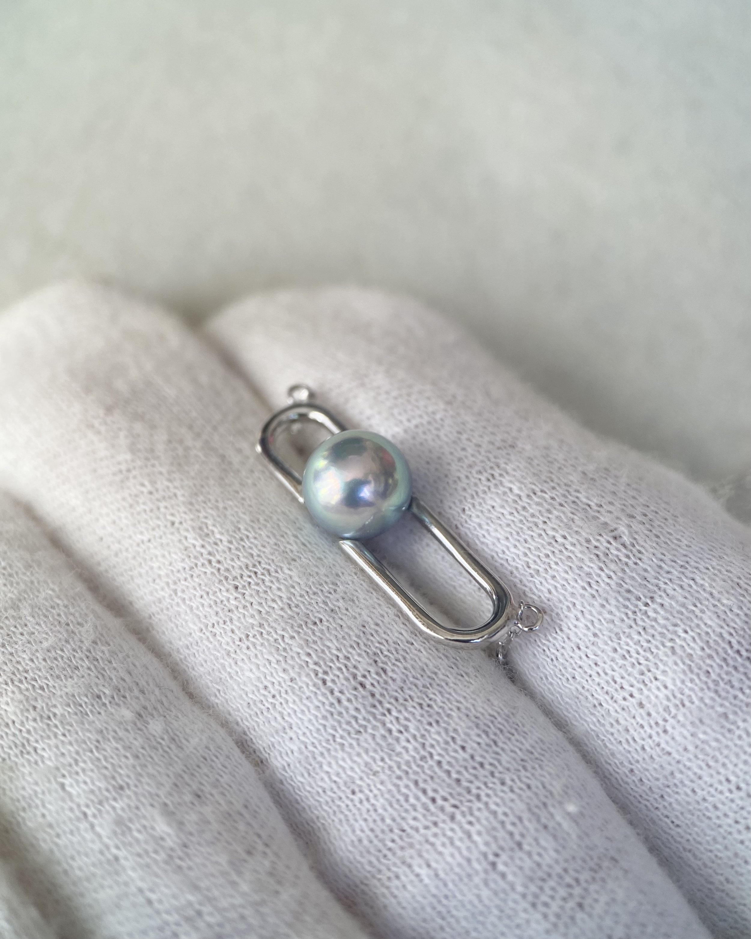 Rare Peacock Lagoon Blue-Green Japanese Madama Akoya Pearl Necklace 7.3mm , Iridescent Overtones, S925 Loop Pendant, Show Piece starlit Pearls