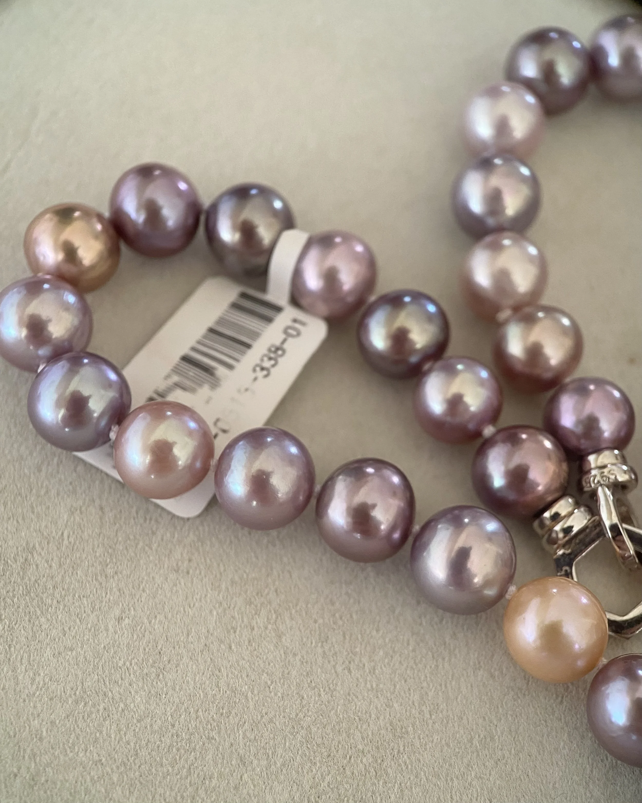 GUILD Certified Top “Magnificent” 8-12mm Multi-Coloured Freshwater Pearl Necklace, Rare Metallic Peacock Overtones,S925, Pink Purple Starlit Pearls