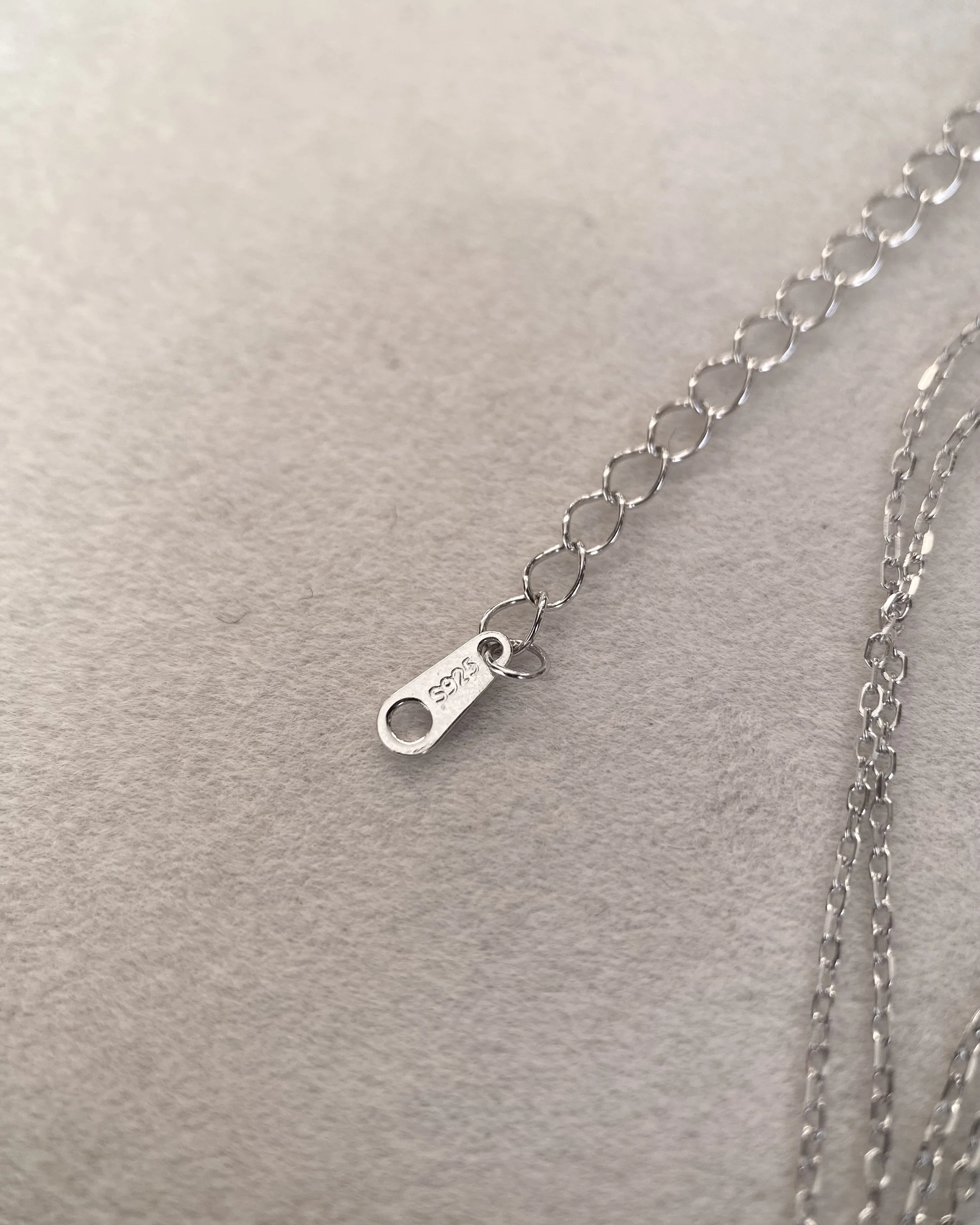 12.5–13mm Radiant White Freshwater Pearl Pendant Necklace, Soft Pink Overtone, Japanese Twin-Chain in S925 Silver, 19" Long, Wedding Starlit Pearls