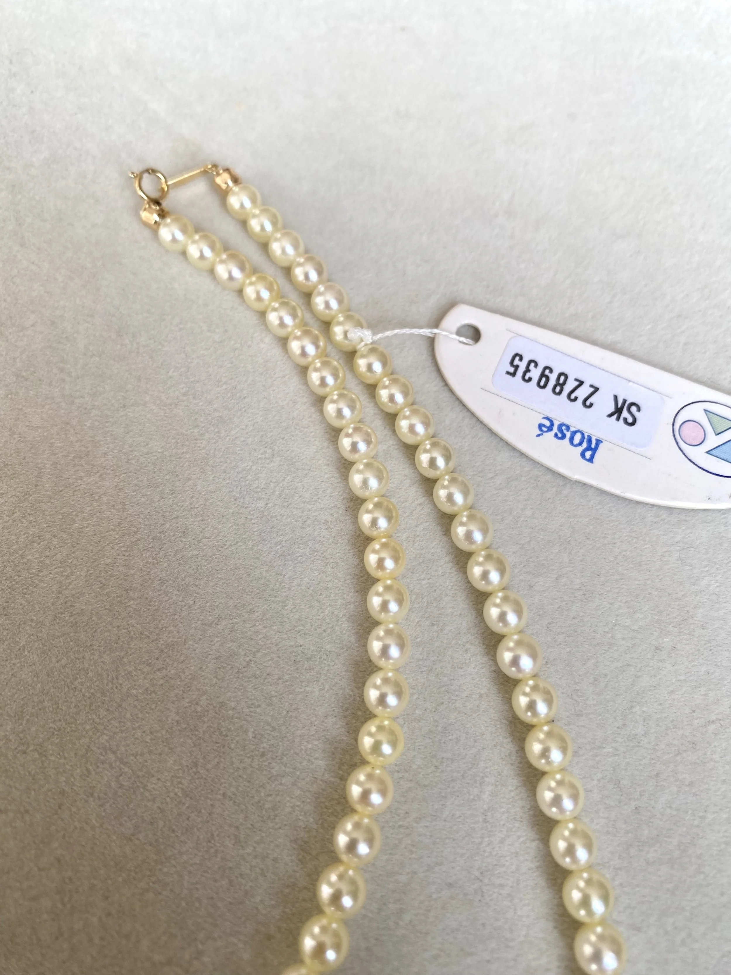 PSL-Certified “Rose” Gr. Japanese ‘Golden Dawn’ Lemon-Gold Akoya Pearl Necklace 4.5–5mm, Aurora Lustre, 18K Gold Clasp, Collectors Starlit Pearls