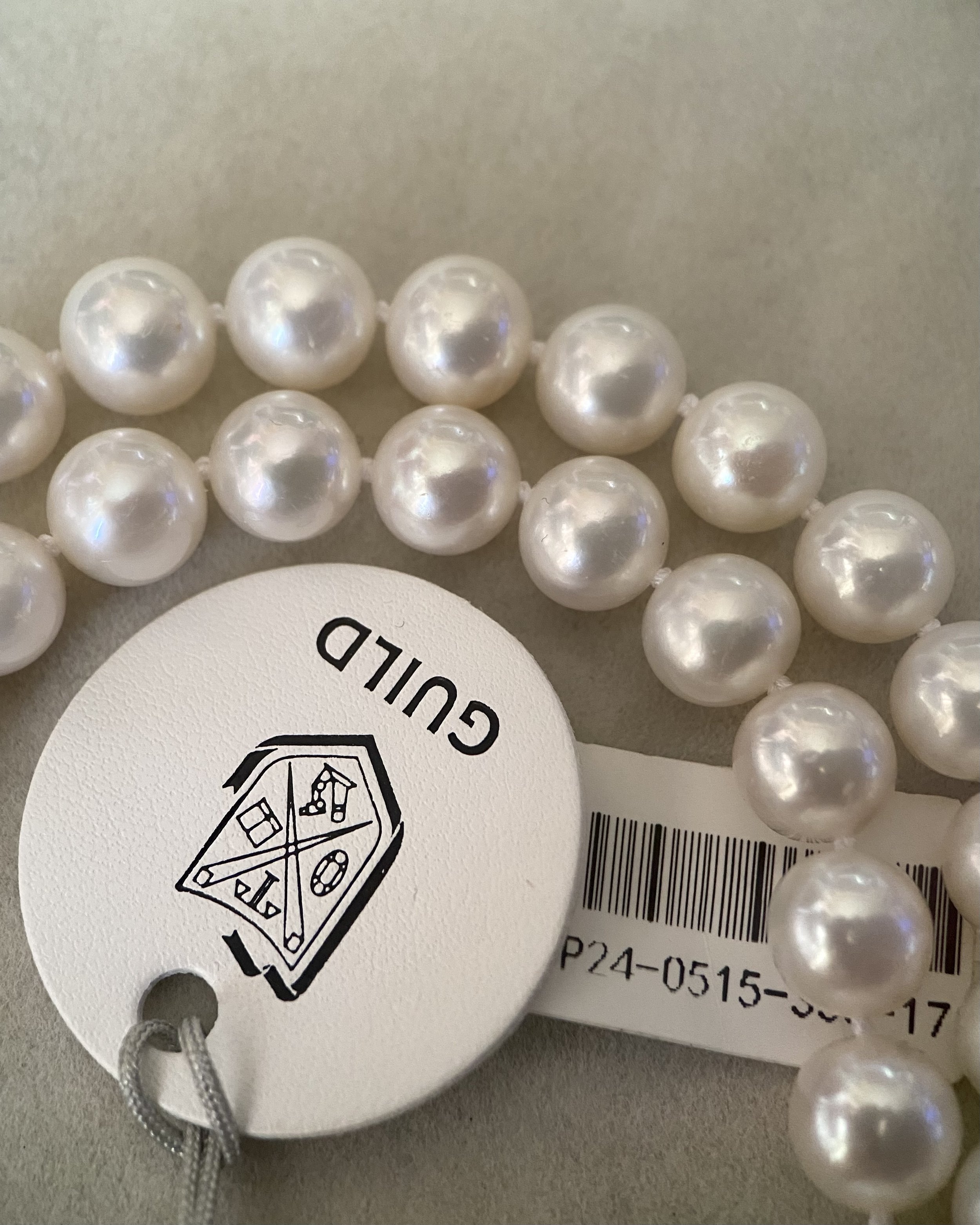 Top-Grade-Magnificent 9mm Glacial White Nucleus-Free Freshwater Pearl Necklace, Striking Cool Lustre, GUILD Certified, Adjustable S925 Clasp Starlit Pearls