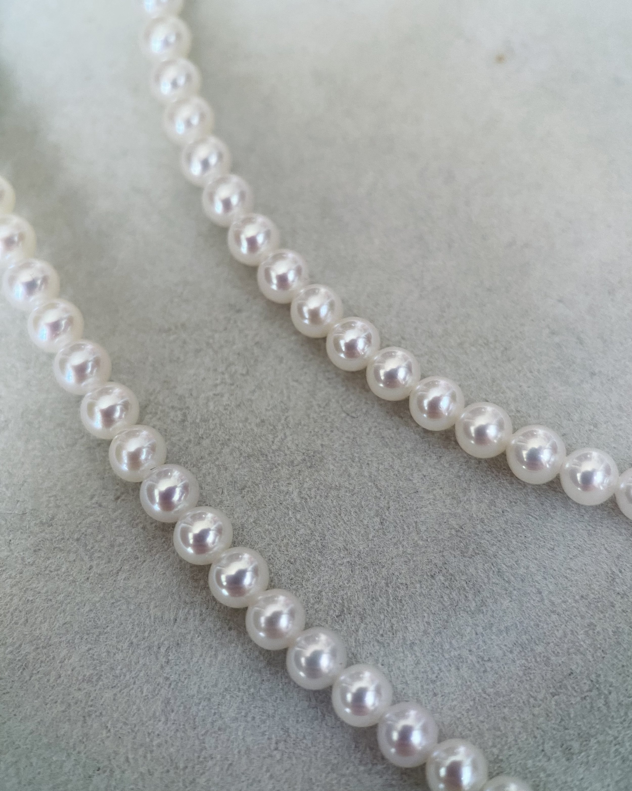 18.7" Long Mini White Freshwater Pearl Necklace 3.5-4mm – Serpent-Inspired S925 Silver Clasp with Emerald CZ Eyes, Wedding or Gifting Starlit Pearls