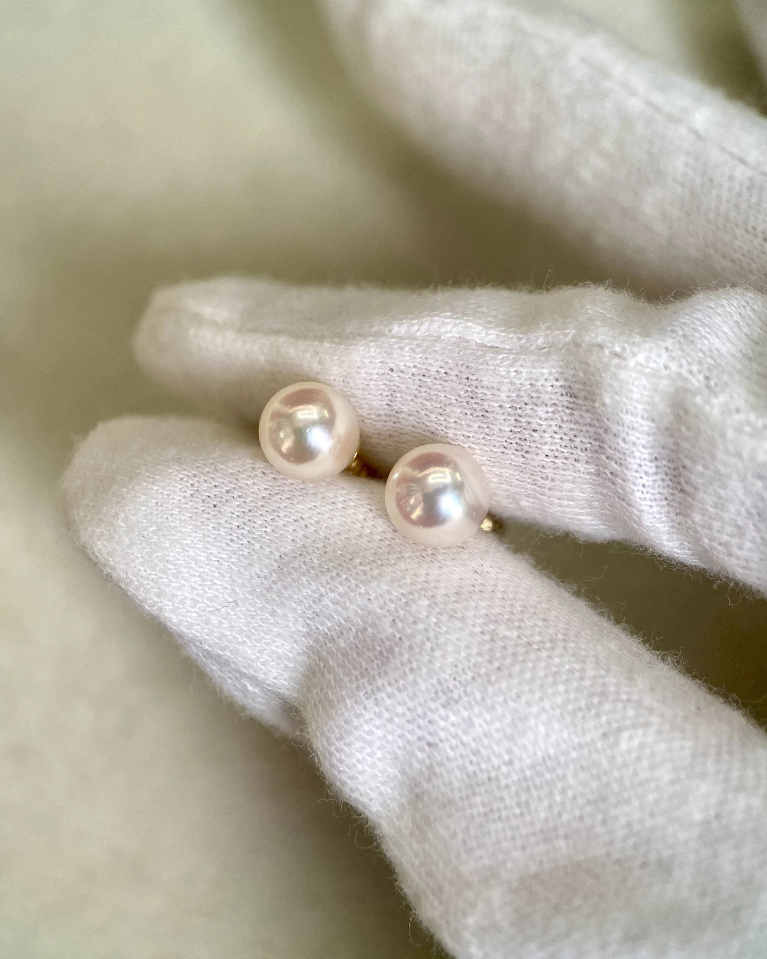 Premium Sakura-Pink Japanese Koshimono Akoya Pearl Drop Earrings, Aurora Lustre, S925 Sculptural Bead-Link Chain Design, Jewellery Showpiece Starlit Pearls