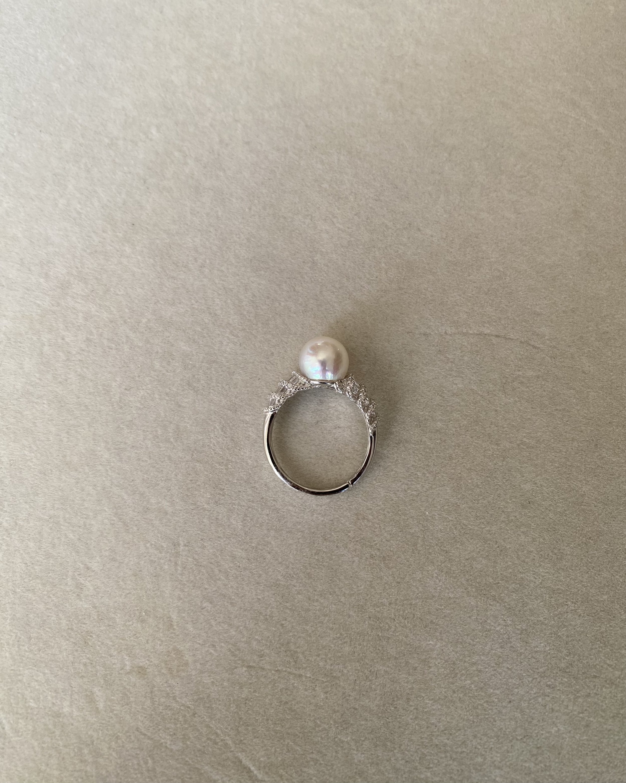 8.5mm Japanese White-Clear Akoya Pearl Ring, Wave-Shaped S925 Band with Layered Pavé CZ Shoulders – International Jewellery Showpiece Starlit Pearls