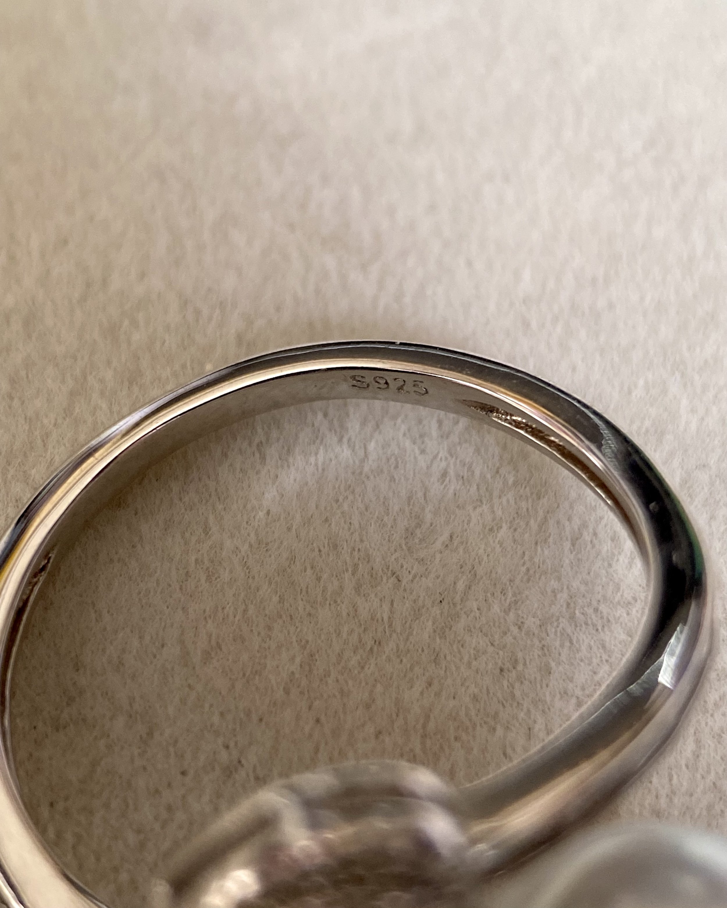 Rare 10.5mm Australian Silver South Sea Baroque Pearl Ring, "Blue Blood" Series, Guardian Serpent-Inspired Open Design in S925, Adjustable Starlit Pearls