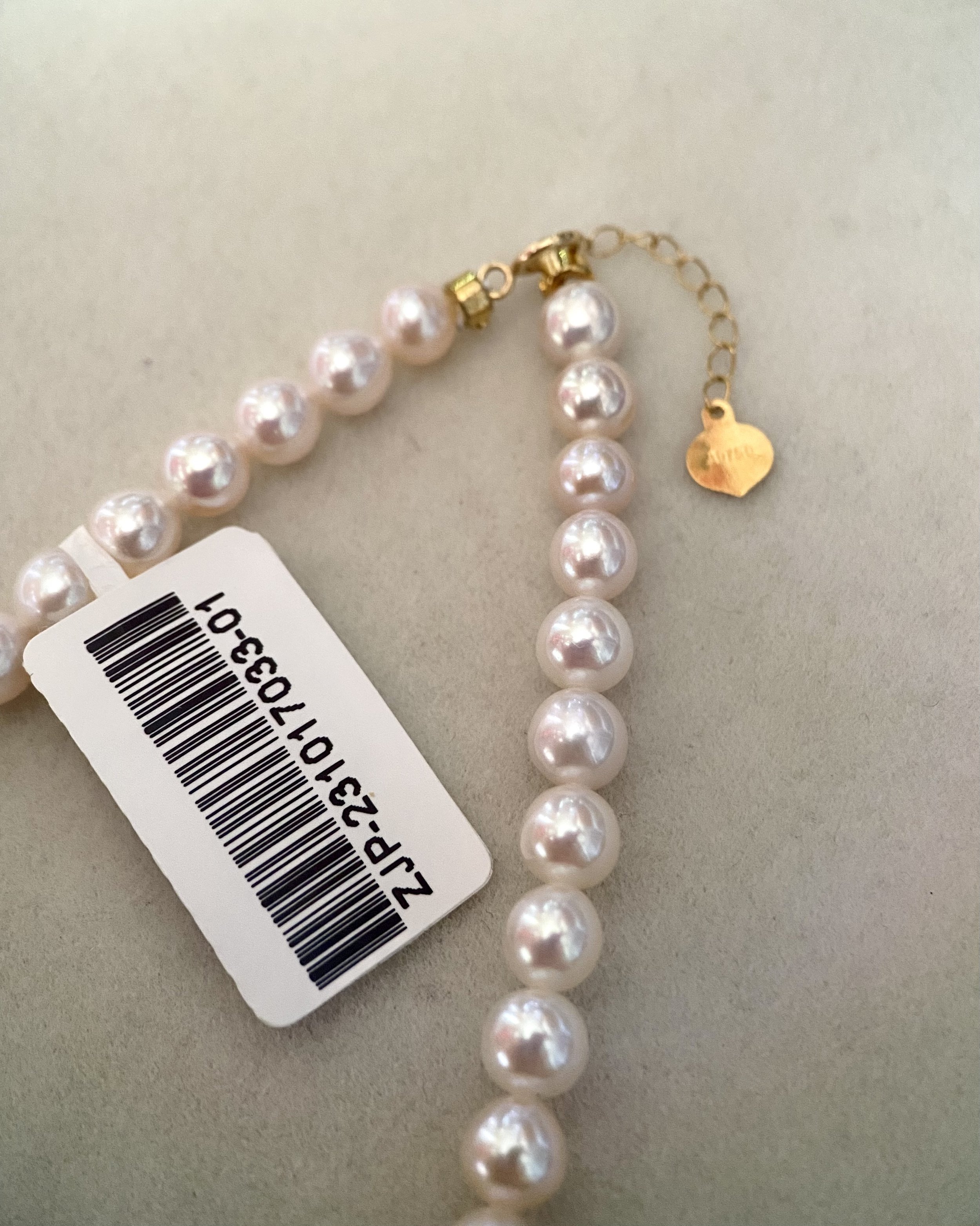 Top-Grade "Magnificent" 5mm Sakura Pink Freshwater Pearl Necklace, Exceptional Lustre, GUILD Gem Laboratories Certified, 18K Gold Clasp Starlit Pearls