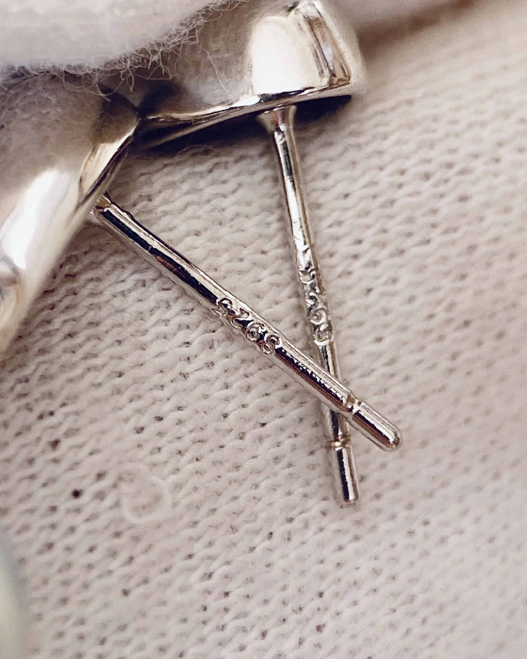 Natural Silver-Grey Japanese Madama Akoya Pearl Earrings 8.3mm, Metallic Lustre, Minimalist S925 Silver Teardrop Design, Show Piece Starlit Pearls
