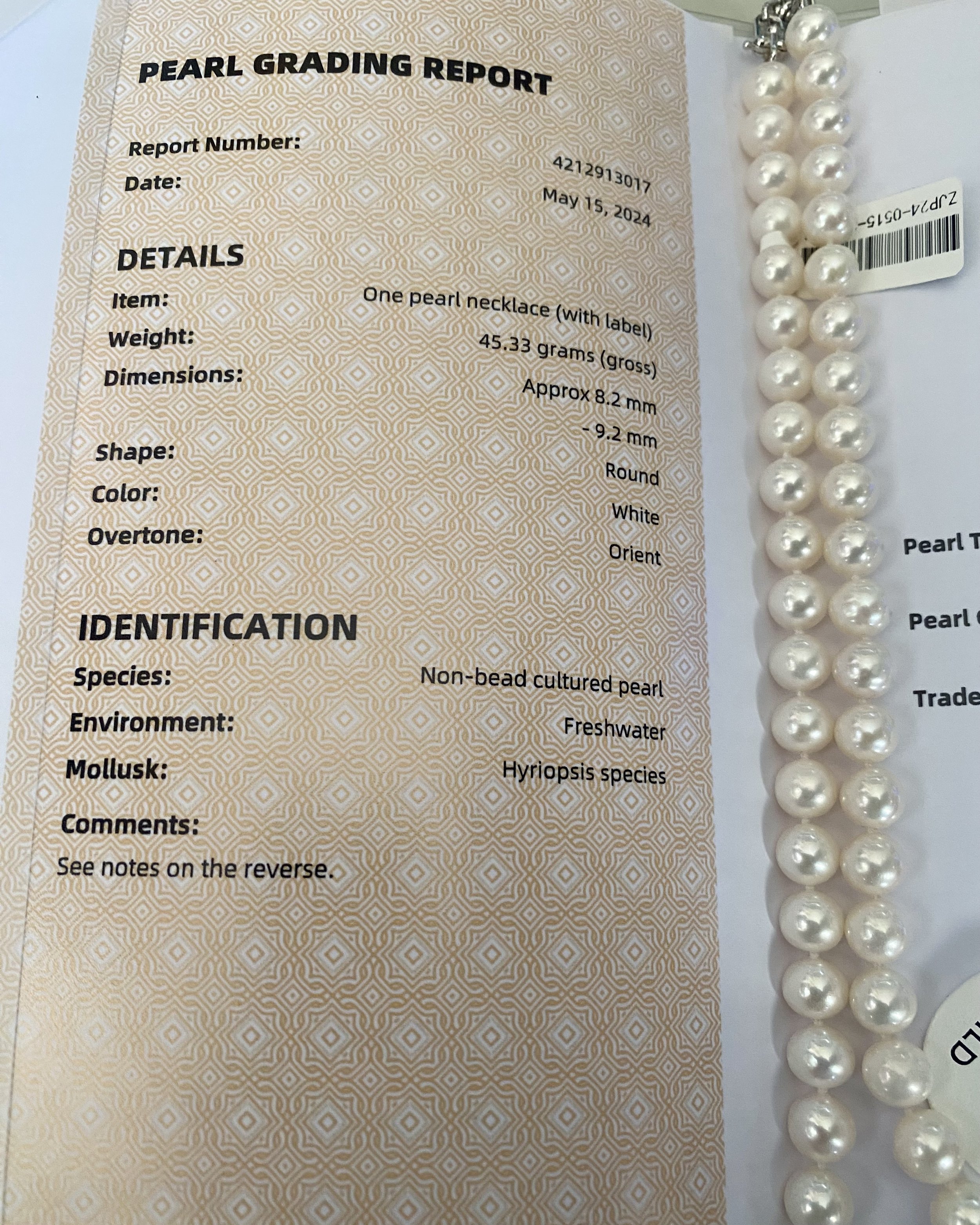 Top-Grade-Magnificent 9mm Glacial White Nucleus-Free Freshwater Pearl Necklace, Striking Cool Lustre, GUILD Certified, Adjustable S925 Clasp Starlit Pearls