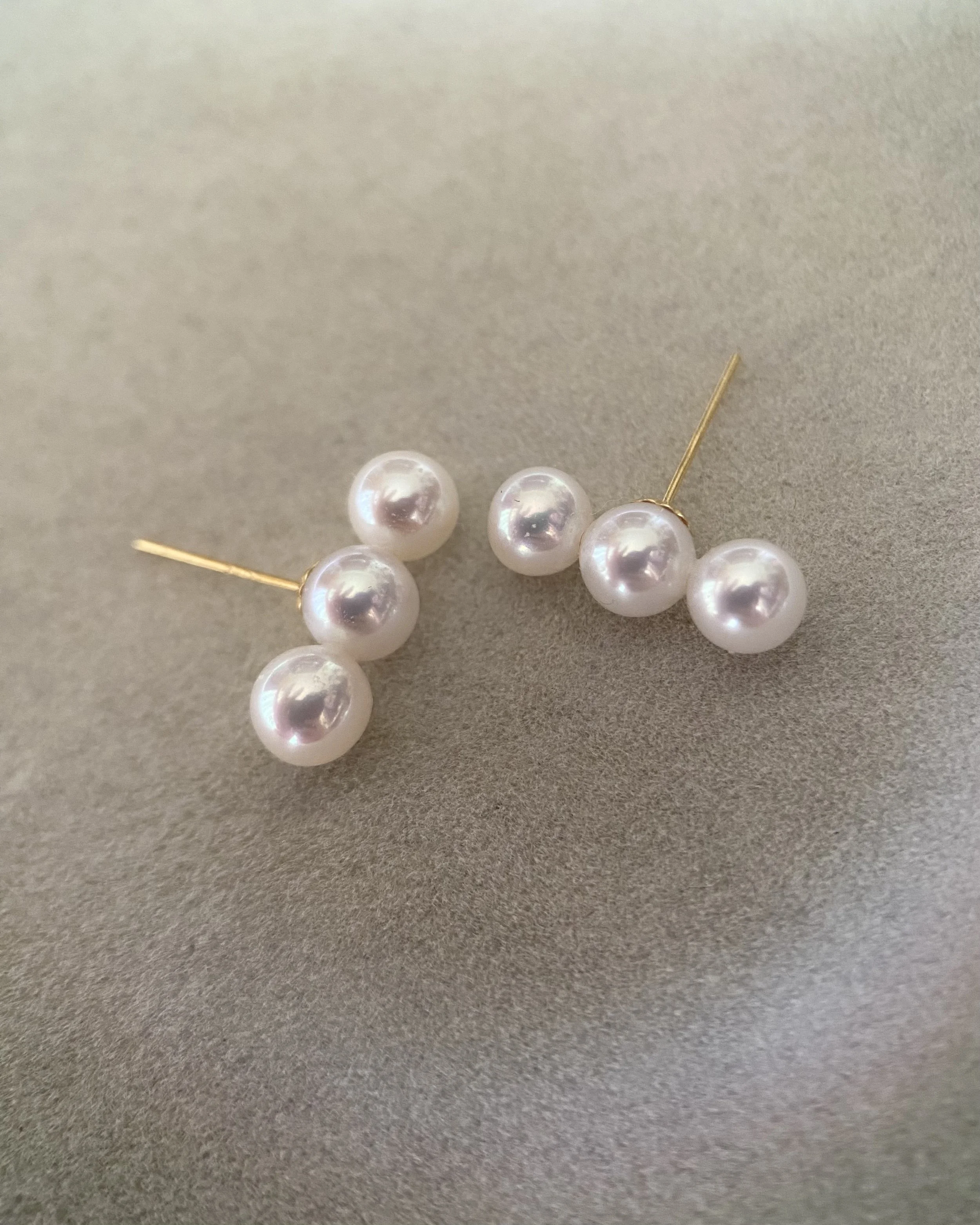 Solid 18K Gold_Top-Gr Aurora Freshwater Pearl Pendant & Earrings Set, Perfectly Matched 5.2mm Pearls, Collector-Gr Luxury Jewellery Starlit Pearls